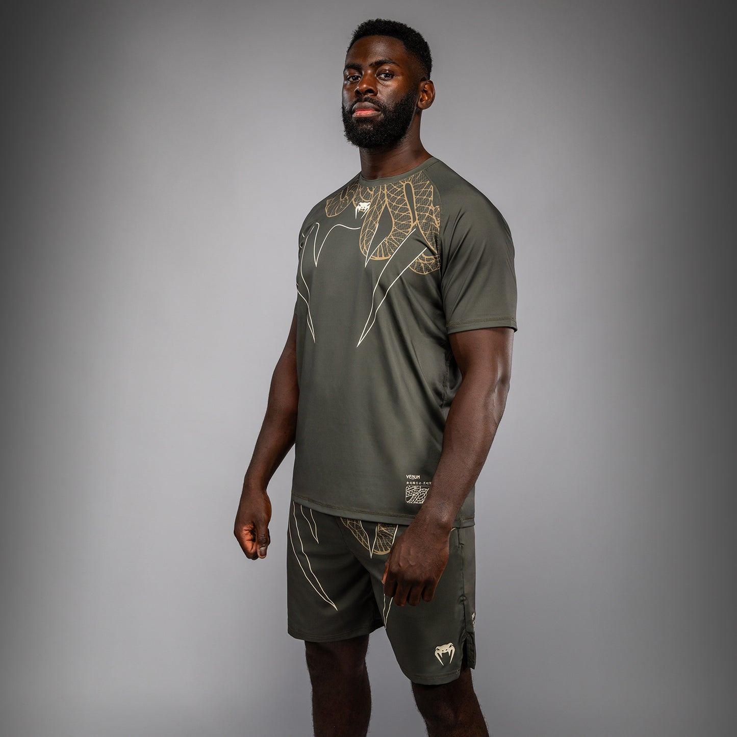 Venum Serpenti Dry Tech T-Shirt – Kaki/Bronzo/Ivory