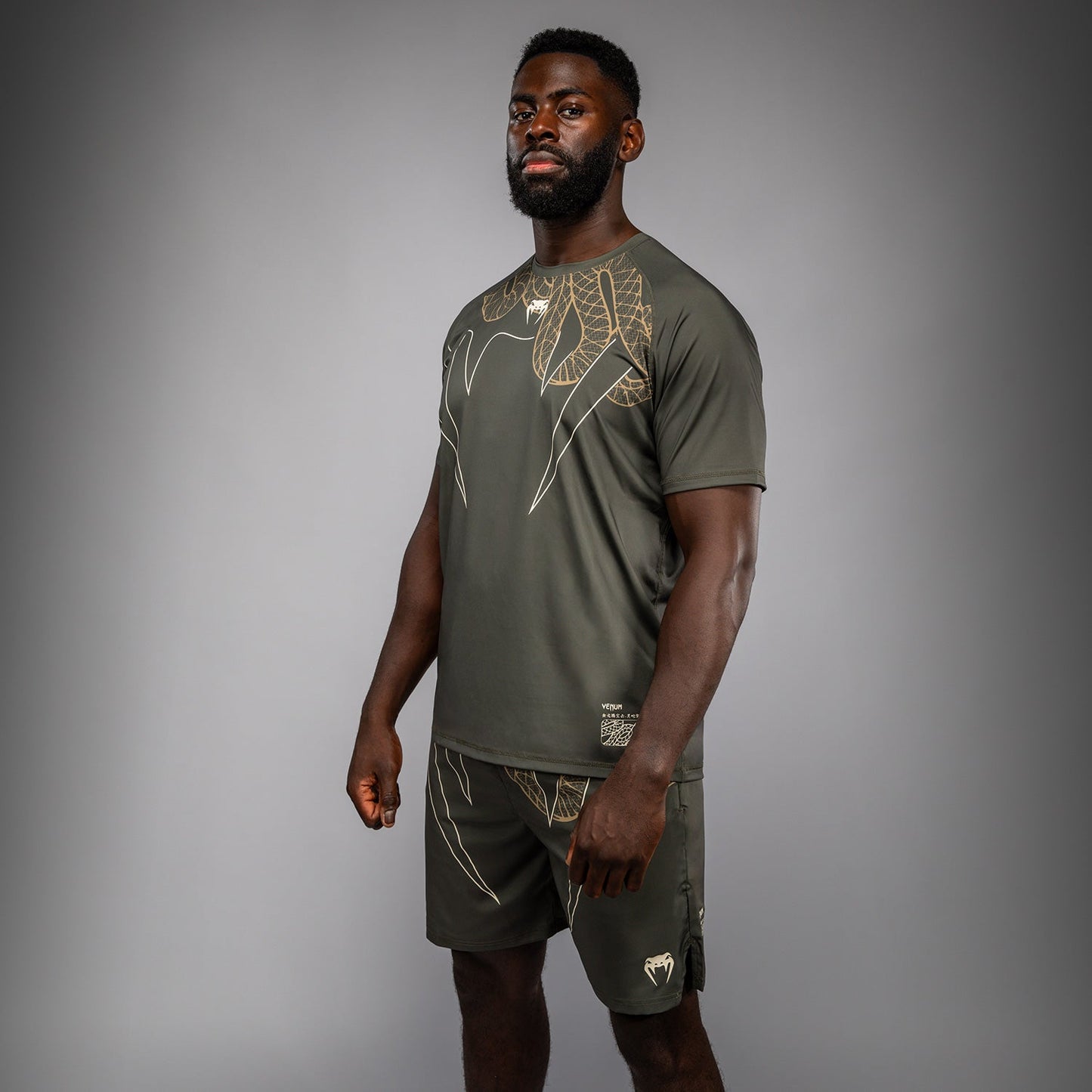 Venum Serpenti Dry Tech T-Shirt – Kaki/Bronzo/Ivory