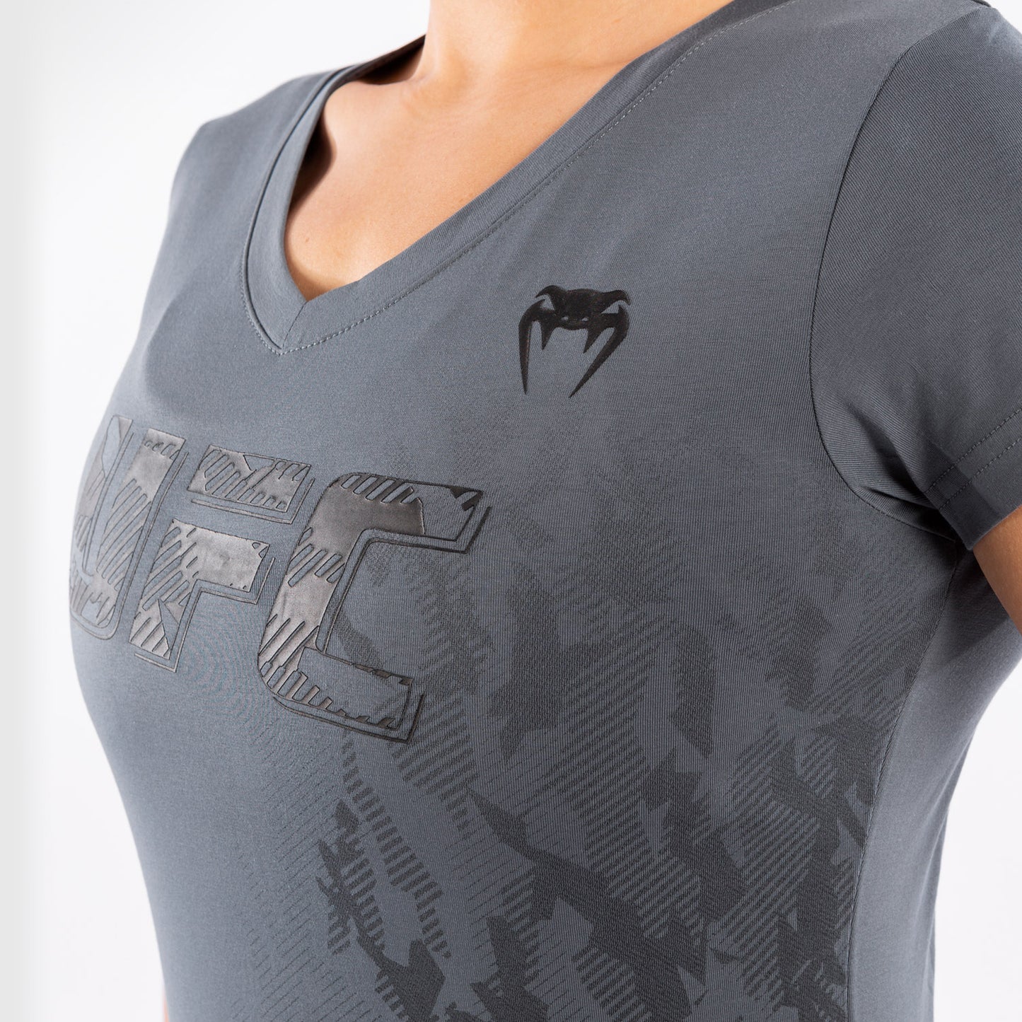 Maglia in Cotone a Maniche Corte Donna UFC Authentic Fight Week - Grigio