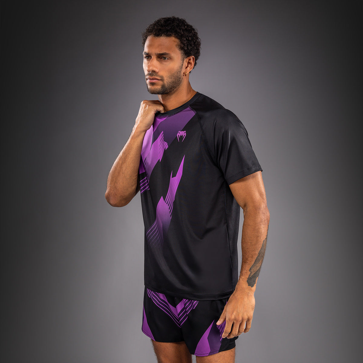 Venum No-Gi 6.0 Maglietta Dry Tech - Nero/Viola