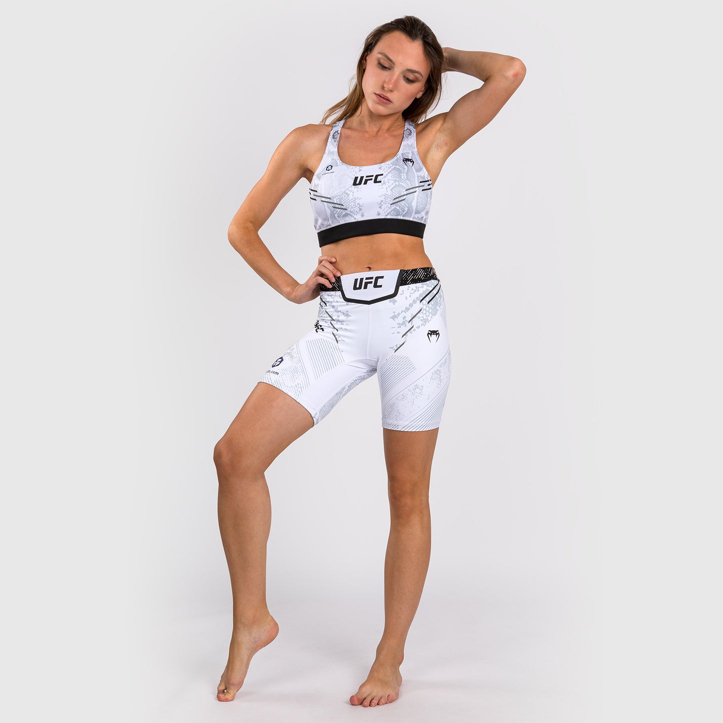 UFC Adrenaline by Venum Authentic Fight Night Pantaloncini Vale Tudo da Donna - Vestibilità Lunga - Bianco