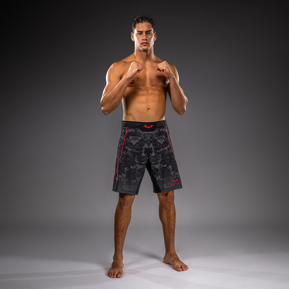 Venum x Batman Fightshort - Nero/Grigio/Rosso