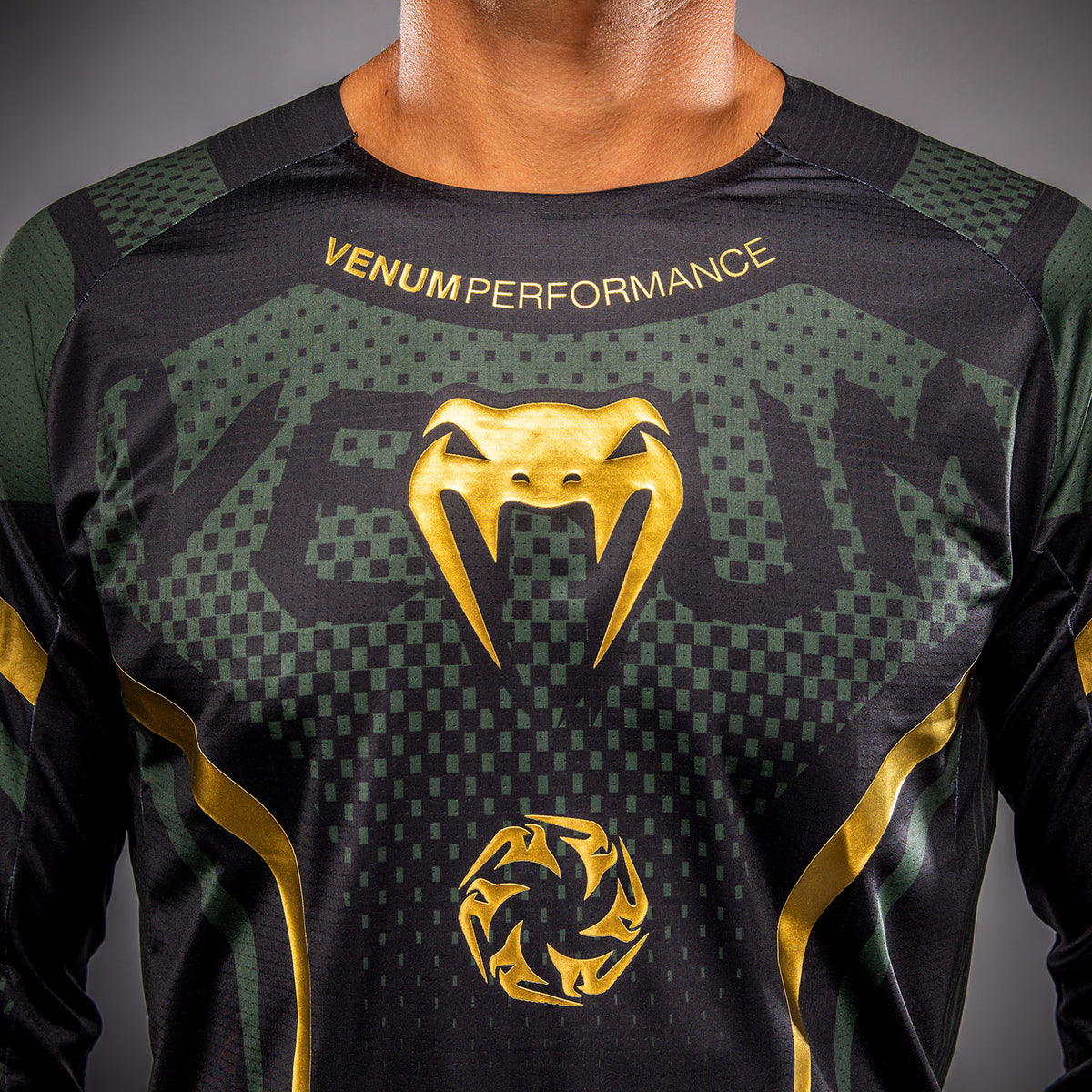 Venum MX Challenger Maglia da Motorsports - Nero/Verde/Oro