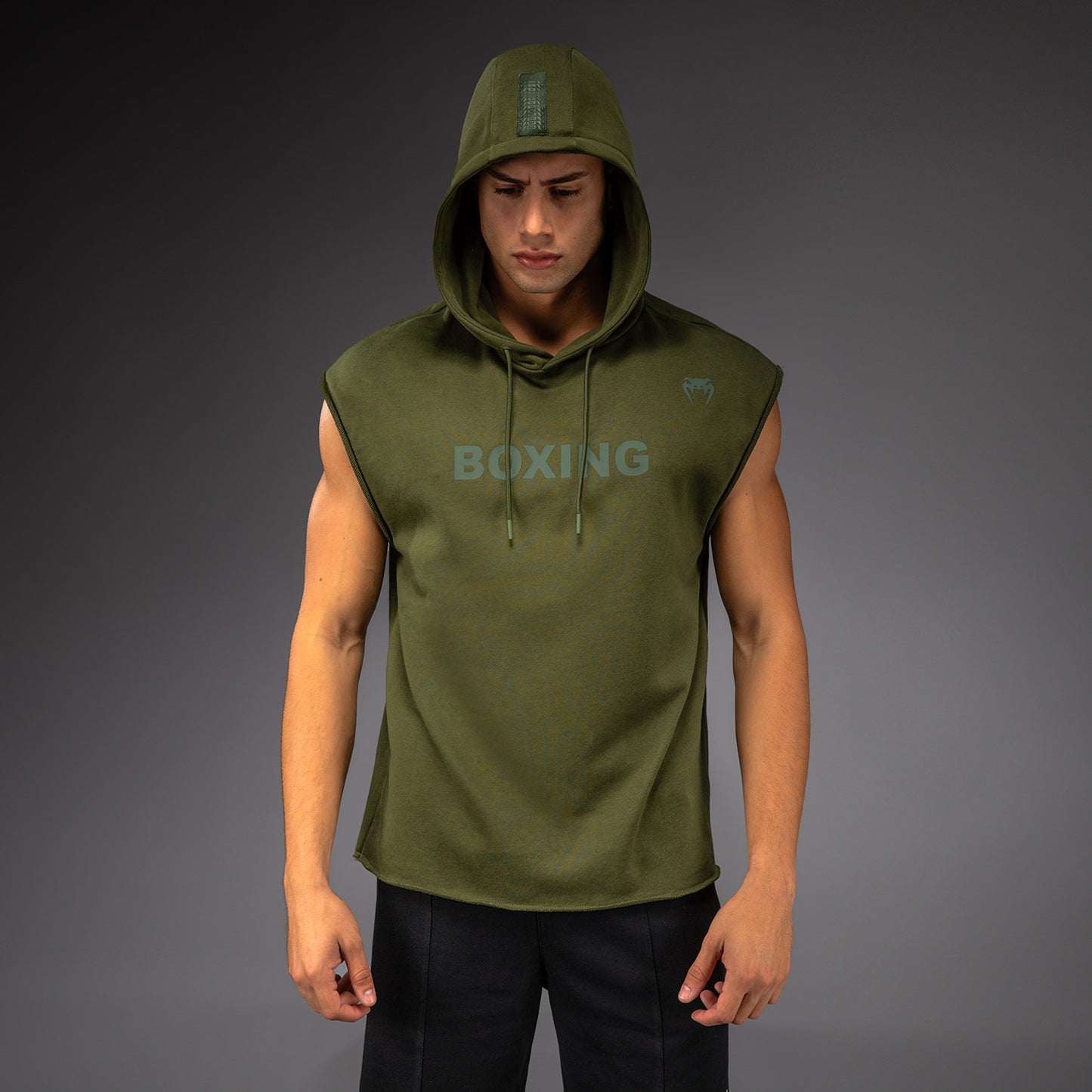 Venum Boxing VT Felpa con Cappuccio Senza Maniche – Verde Militare