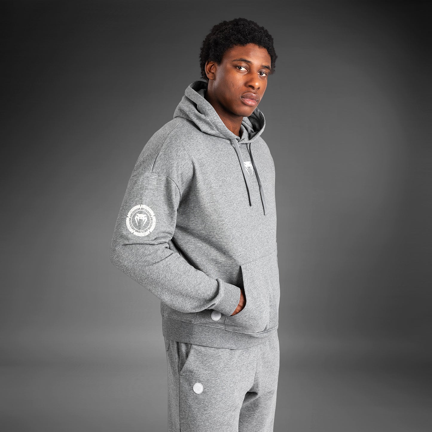 Venum Vortex XL Lite Felpa Con Cappuccio da Uomo - Grigio Chiaro Melange