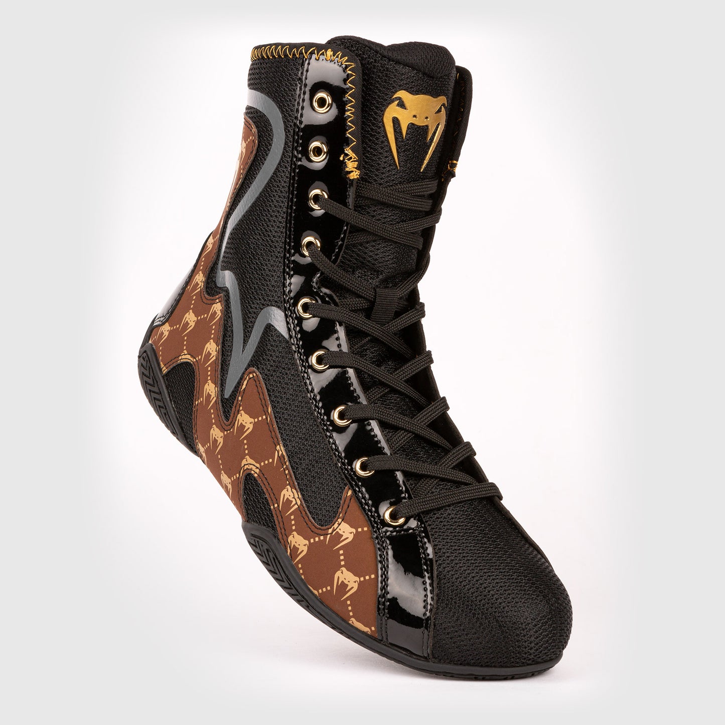 Scarpe da boxe Venum Elite Evo Monogram - Nero/Marrone