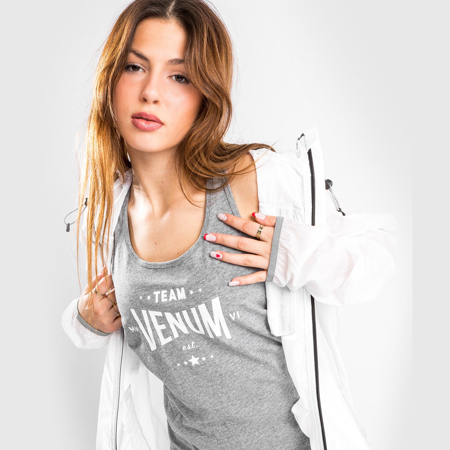 Canotta Venum Team 2.0 - Donna - Grigio chiaro