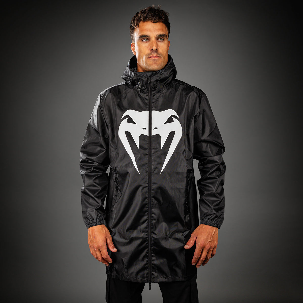 Venum MX Basics Giacca antipioggia lunga - Nero/Bianco