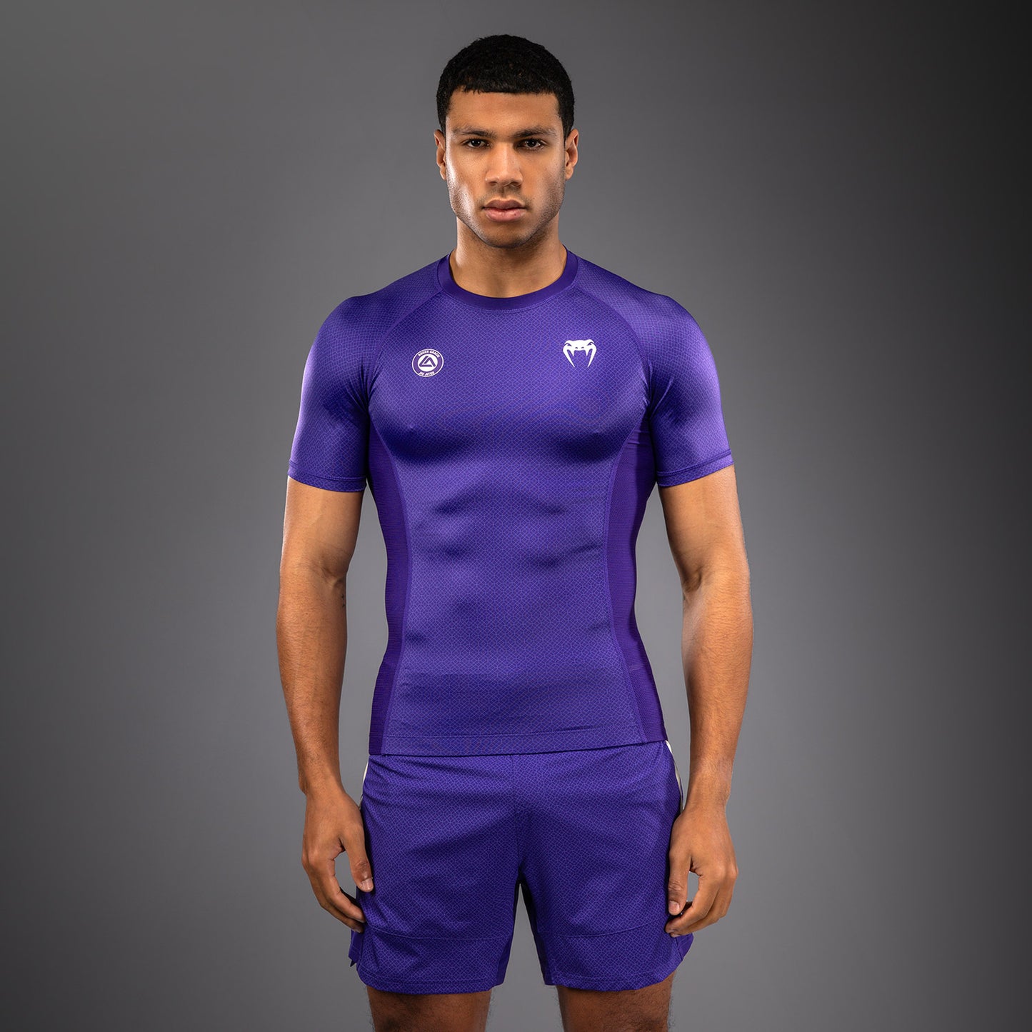 Venum x Roger Gracie Academy Rashguard a Maniche Corte - Viola