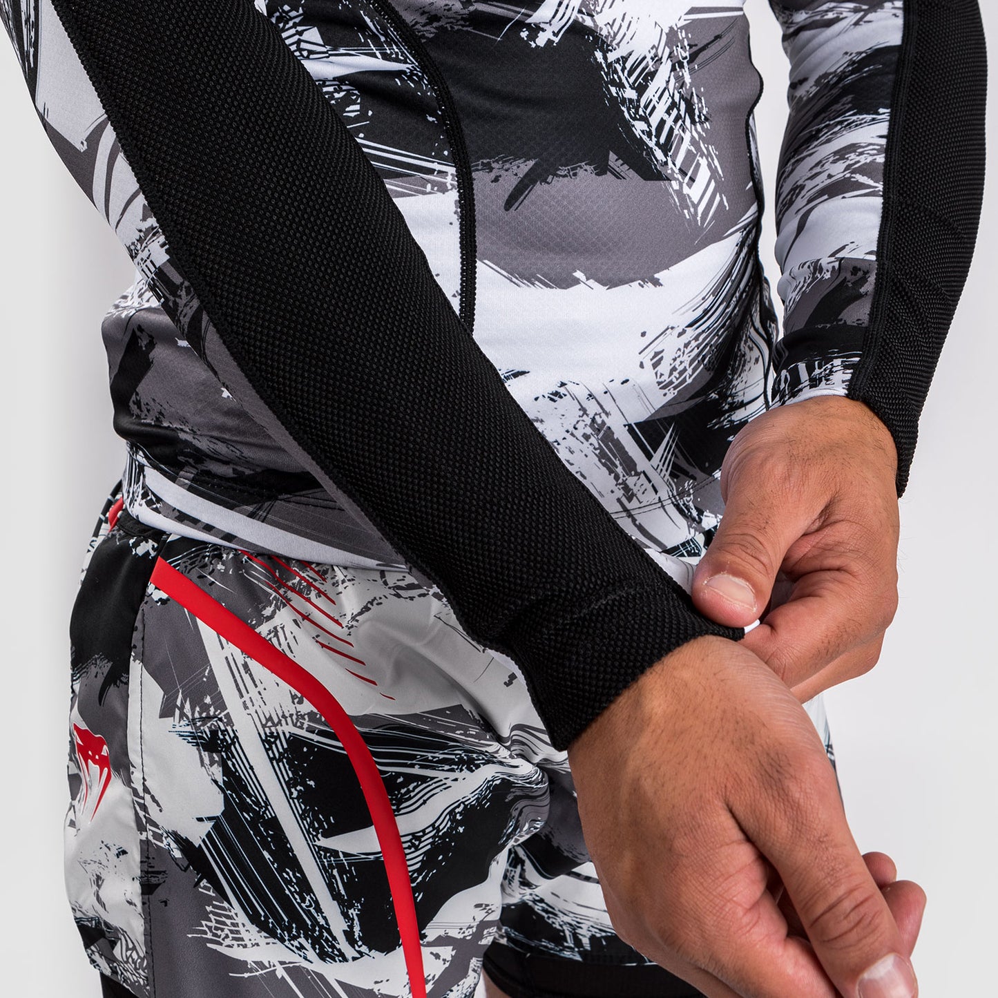 Venum Electron 3.0 Rashguard a manica lunga - Grigio/Rosso