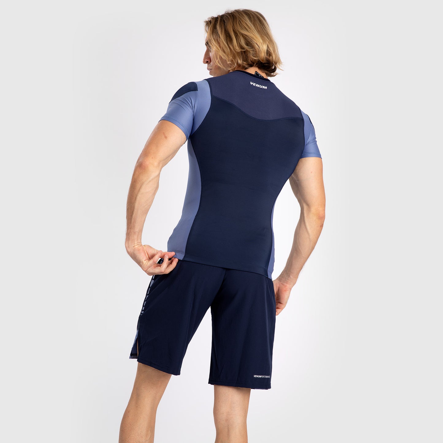 Venum Tempest Rashguard a maniche corte - Blu Navy/Blu