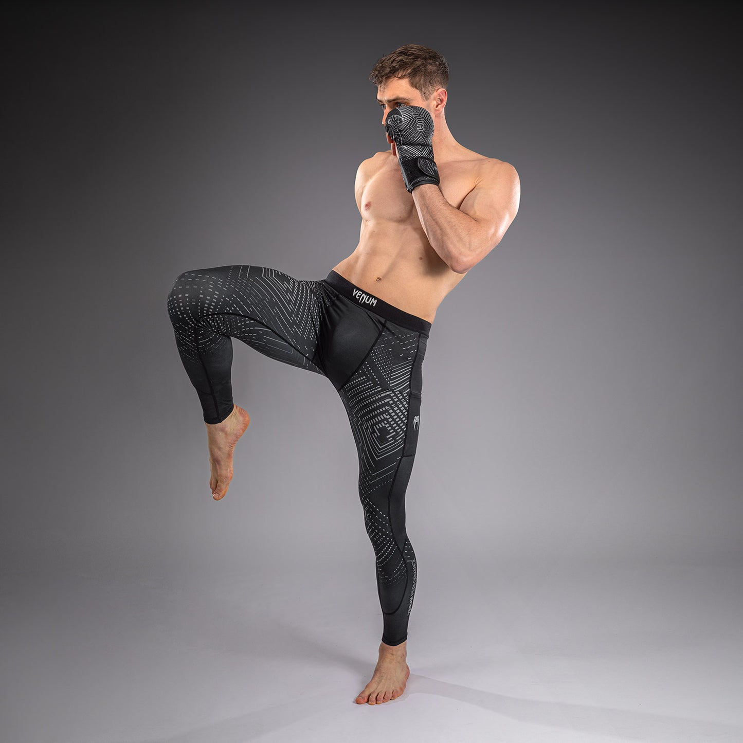 Venum Midnight Fury Spats – Nero/Grigio/Argento
