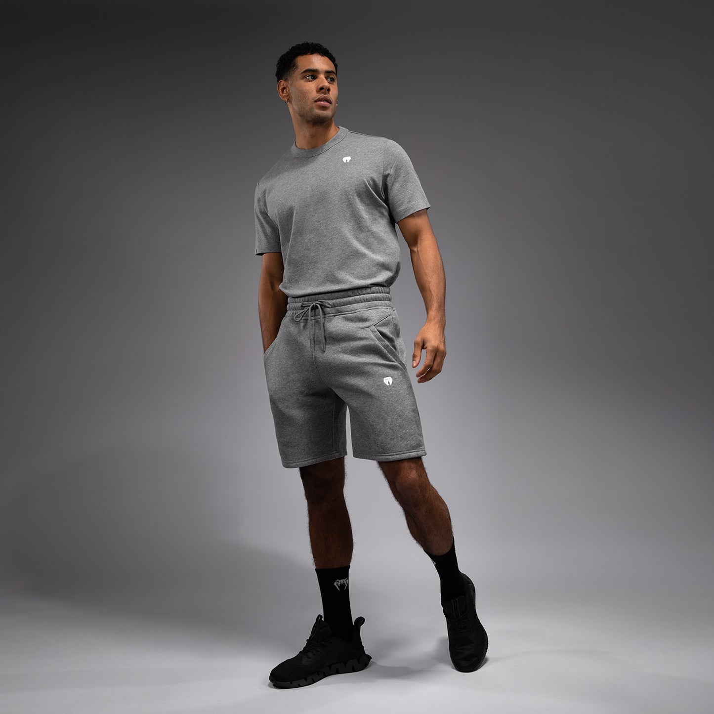 Venum Silent Power Pantaloni Corti in Cotone - Cloudy Grey