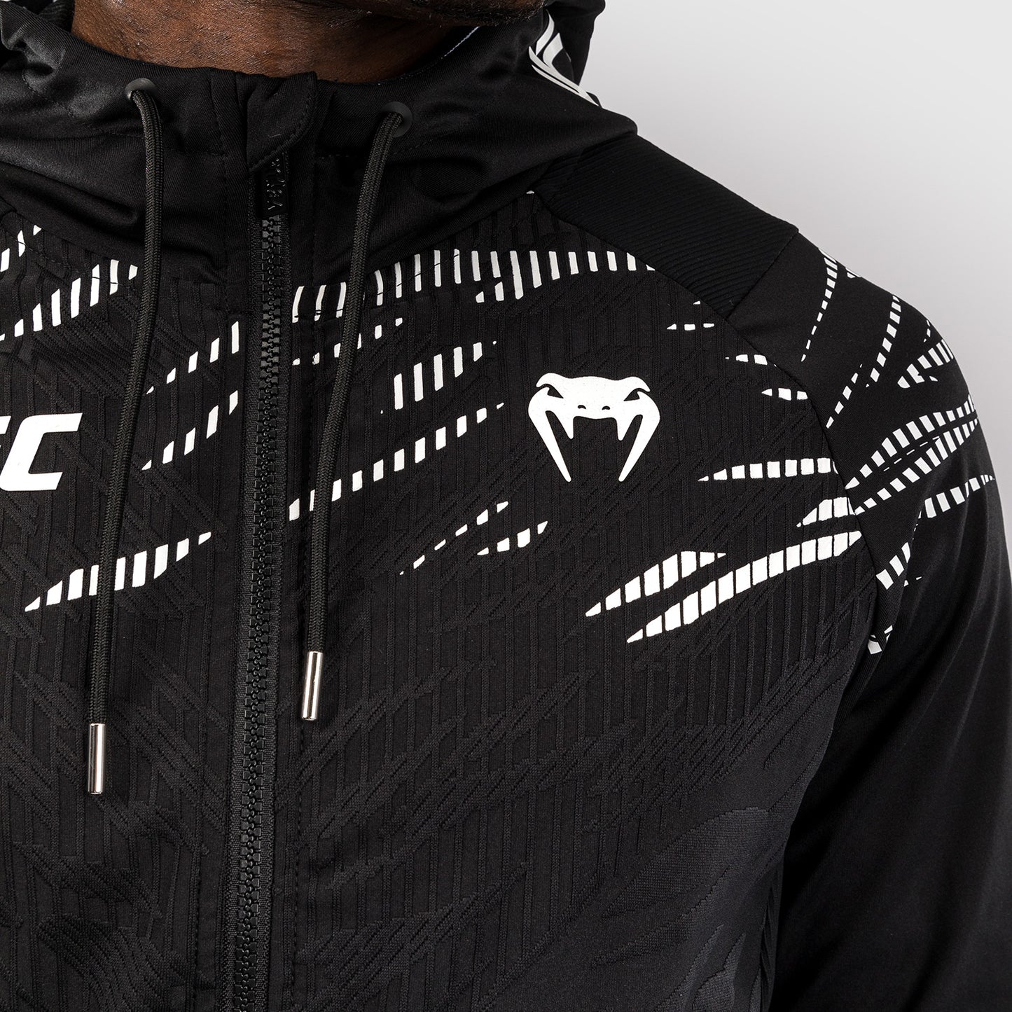 UFC Fusion by Venum Personalizzati Authentic Fight Night Felpa con Cappuccio per Uomo - Nero