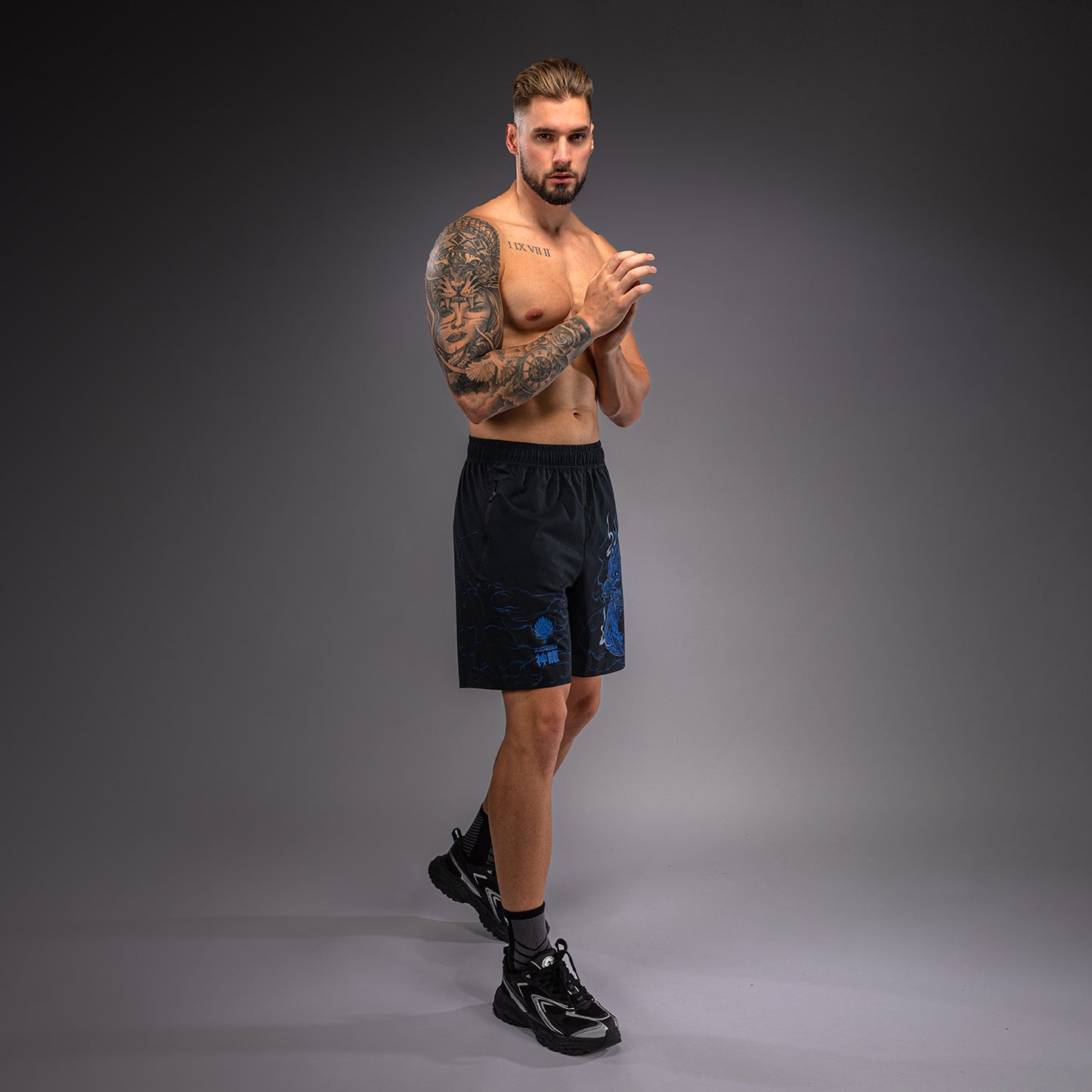Venum Thunder Dragon Pantaloncini da Allenamento – Nero/Blu Reale