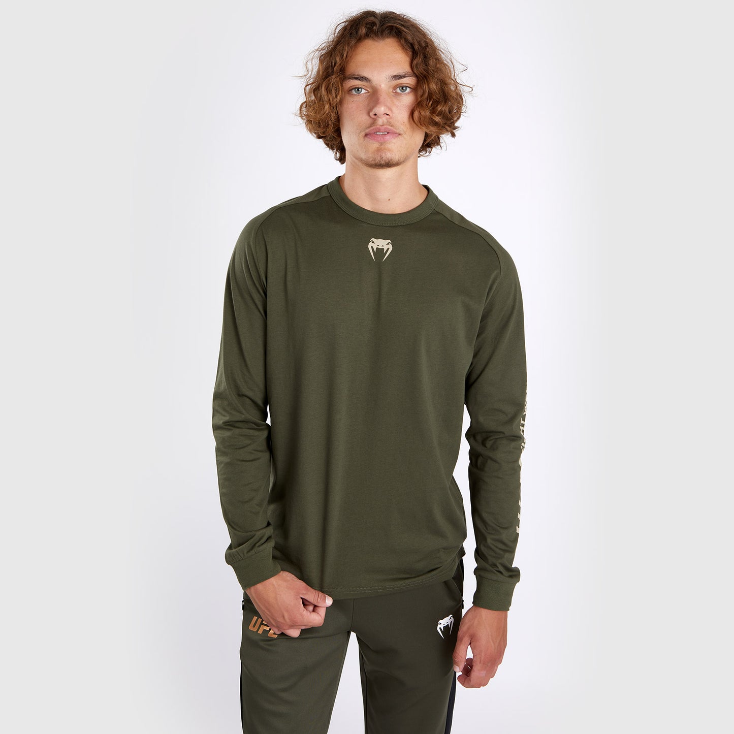 UFC Adrenaline by Venum Fight Week Maglietta a maniche lunghe da Uomo - Khaki