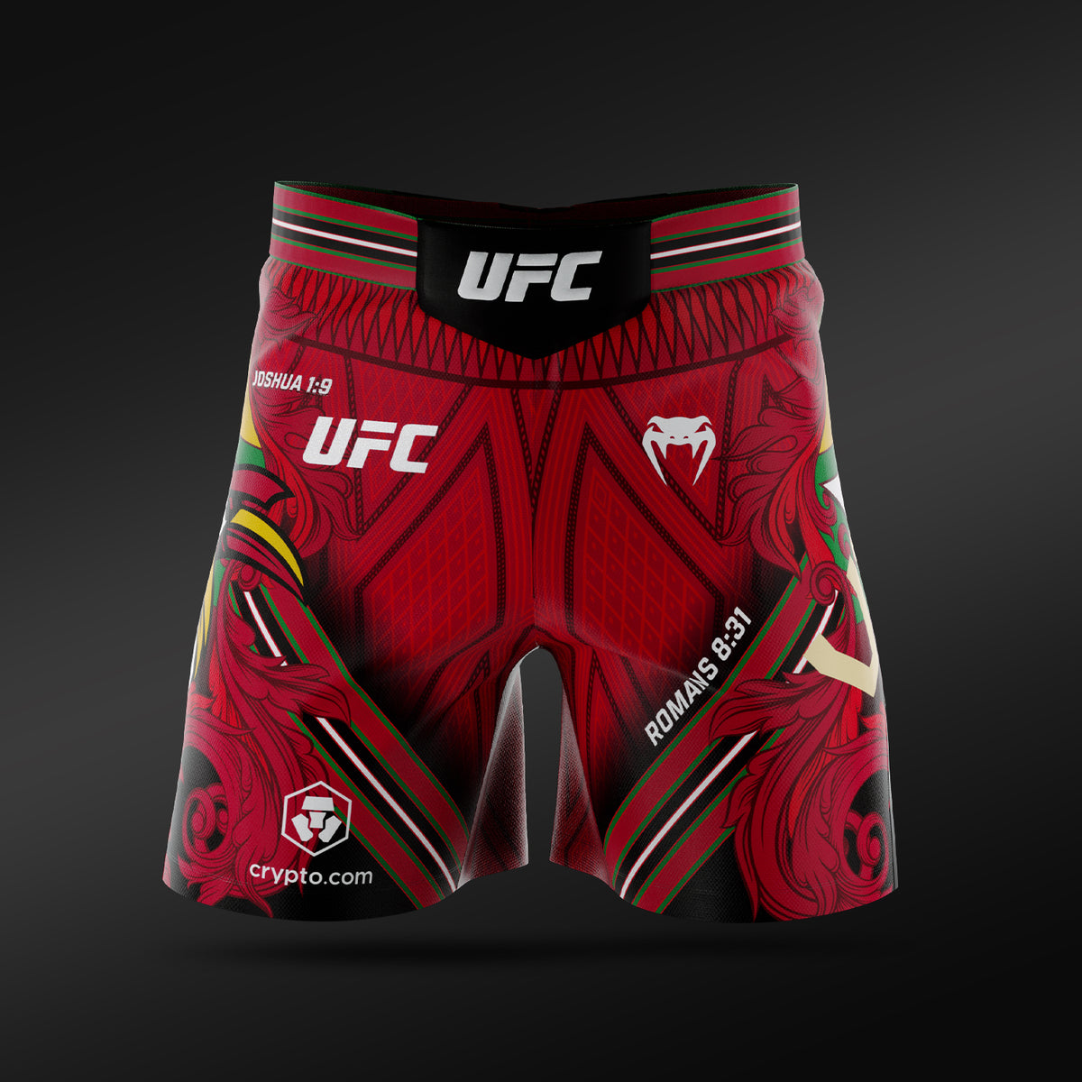 UFC Adrenaline Unrivaled by Venum Pantaloncini da combattimento uomo vestibilità corta Josh Van - Rosso
