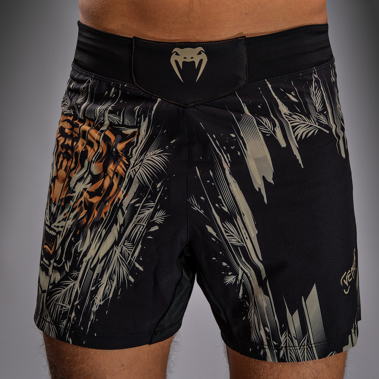 Venum Tiger Pantaloni da Combattimento da Uomo - Nero/Arancione Neon