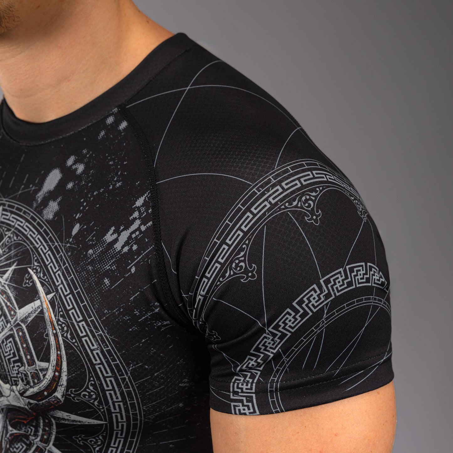 Venum Gladiator 5.0 Rashguard A Maniche Corte - Nero/Argento