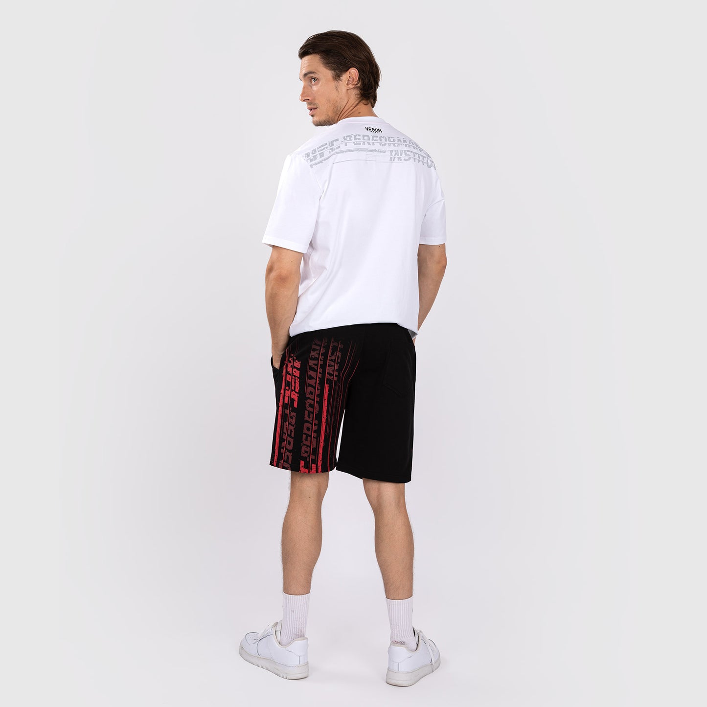 UFC Venum Performance Institute 2.0 Pantaloncini in Cotone per Uomo - Nero/Rosso
