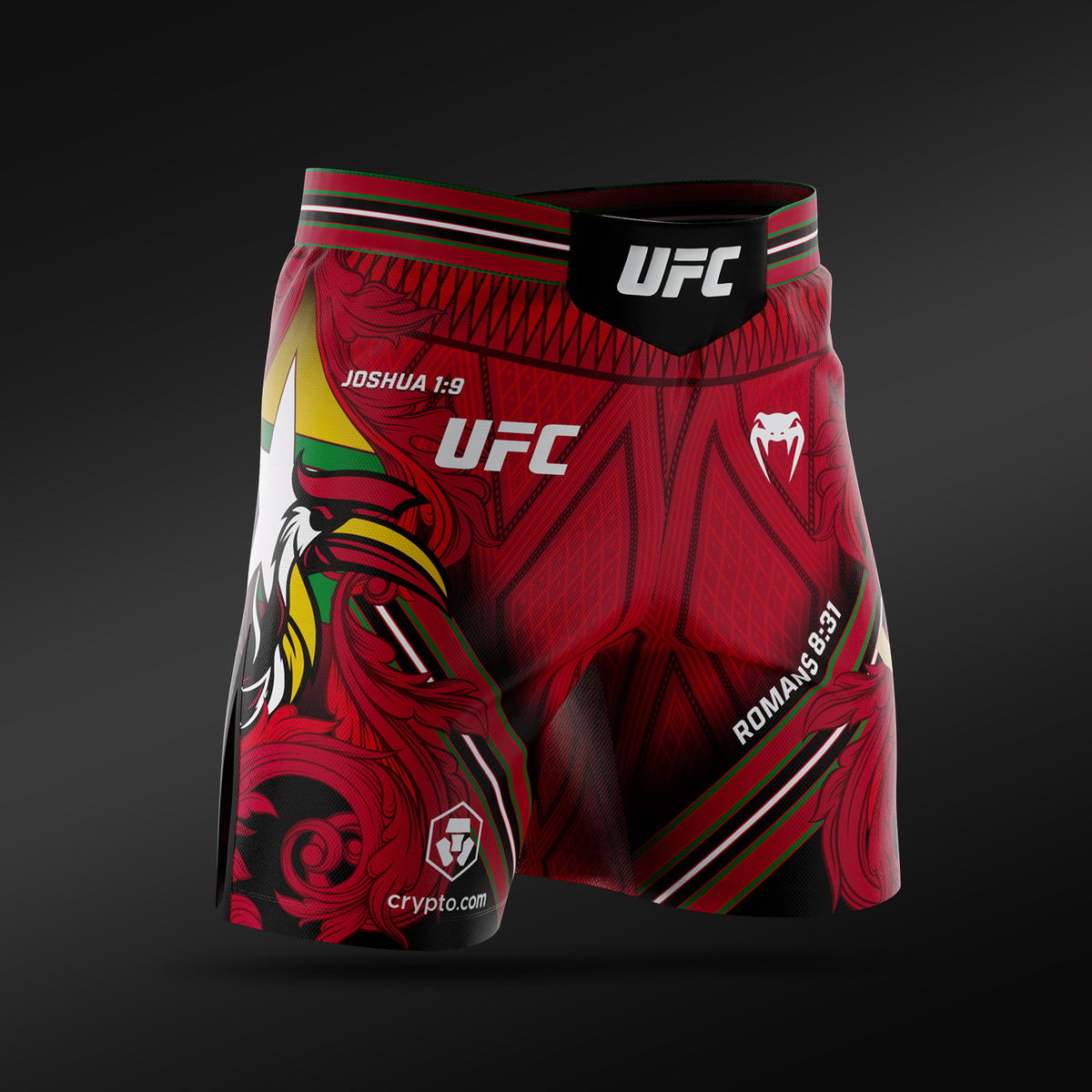 UFC Adrenaline Unrivaled by Venum Pantaloncini da combattimento uomo vestibilità corta Josh Van - Rosso