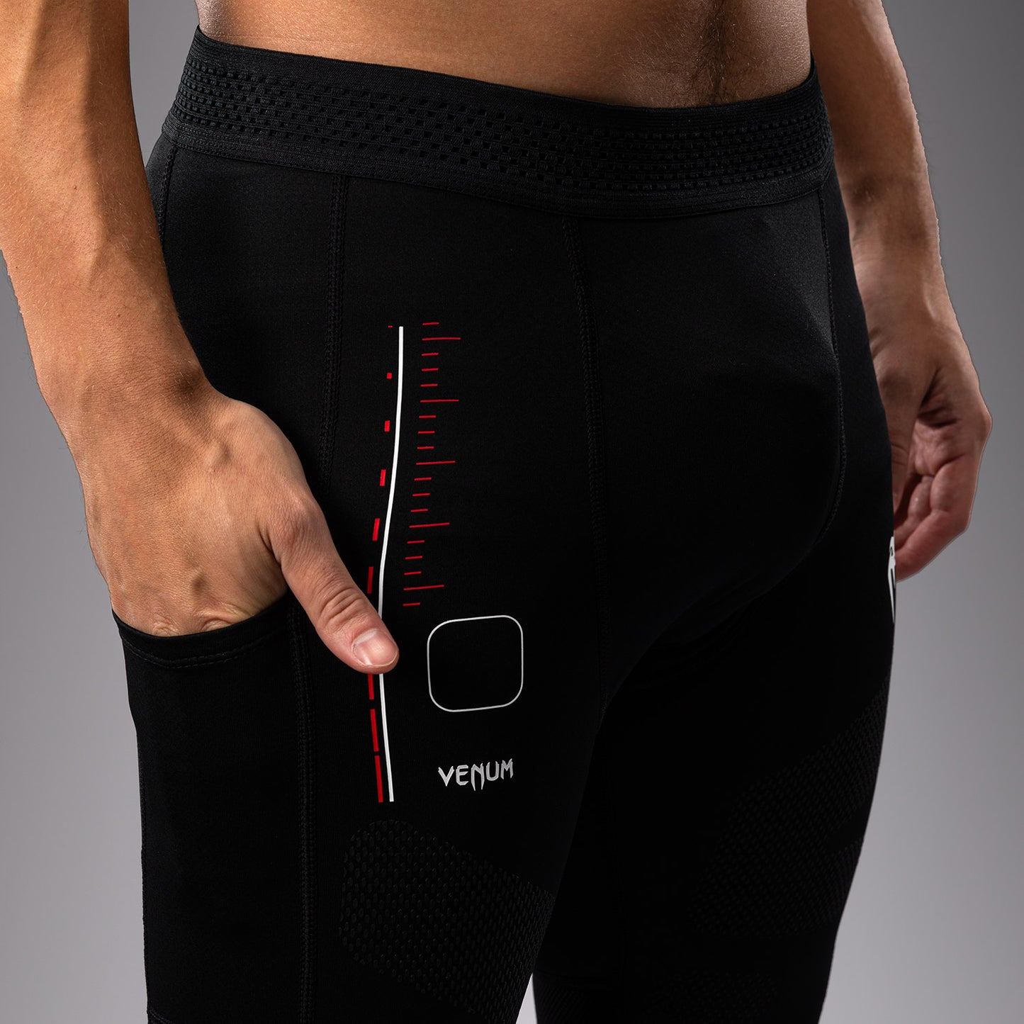 Venum Tactical XT Pantaloni a compressione - nero/rosso fuoco