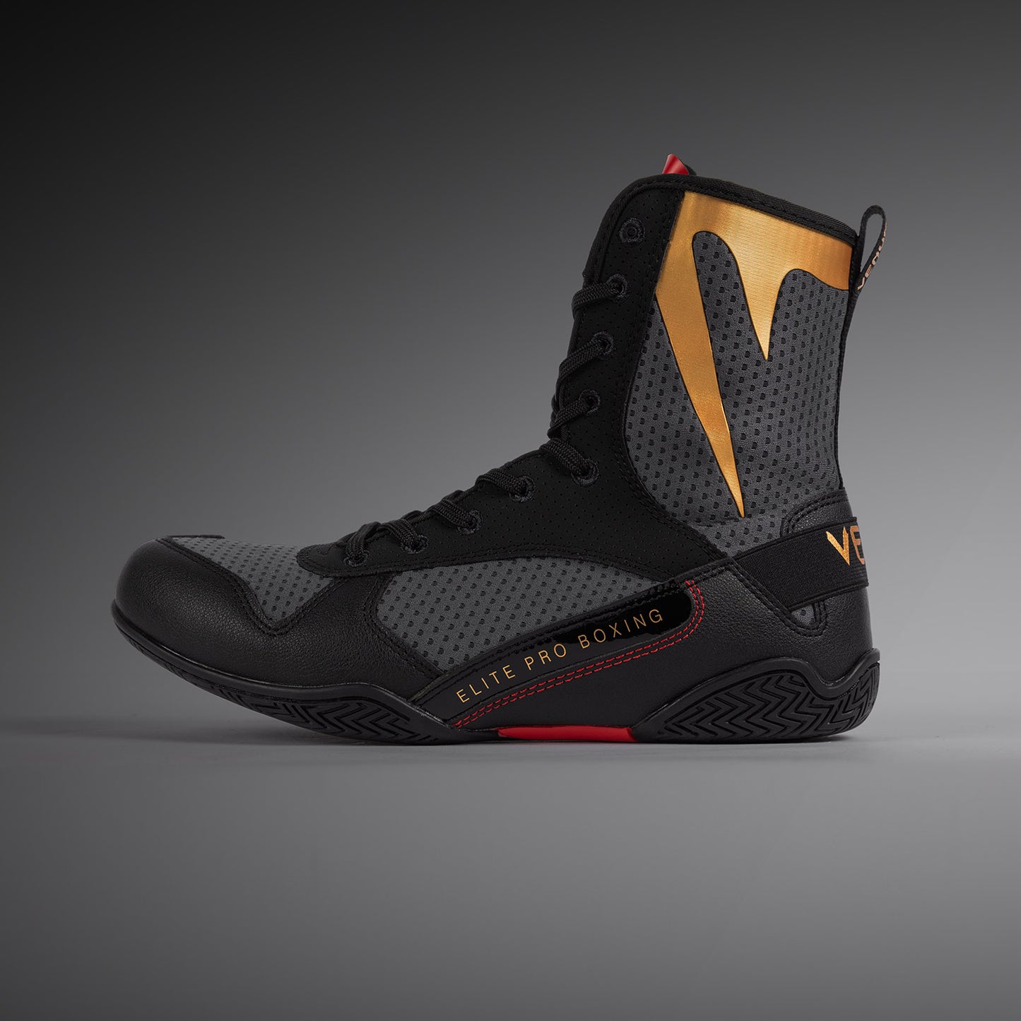 Venum Elite Scarpe da Boxe - Grigio Tempesta/Oro