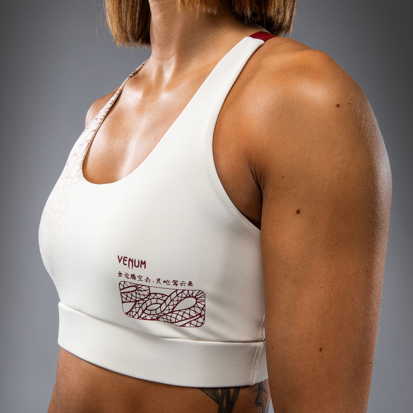 Venum Serpenti Reggiseno Sportivo Donna – Avorio/Borgogna