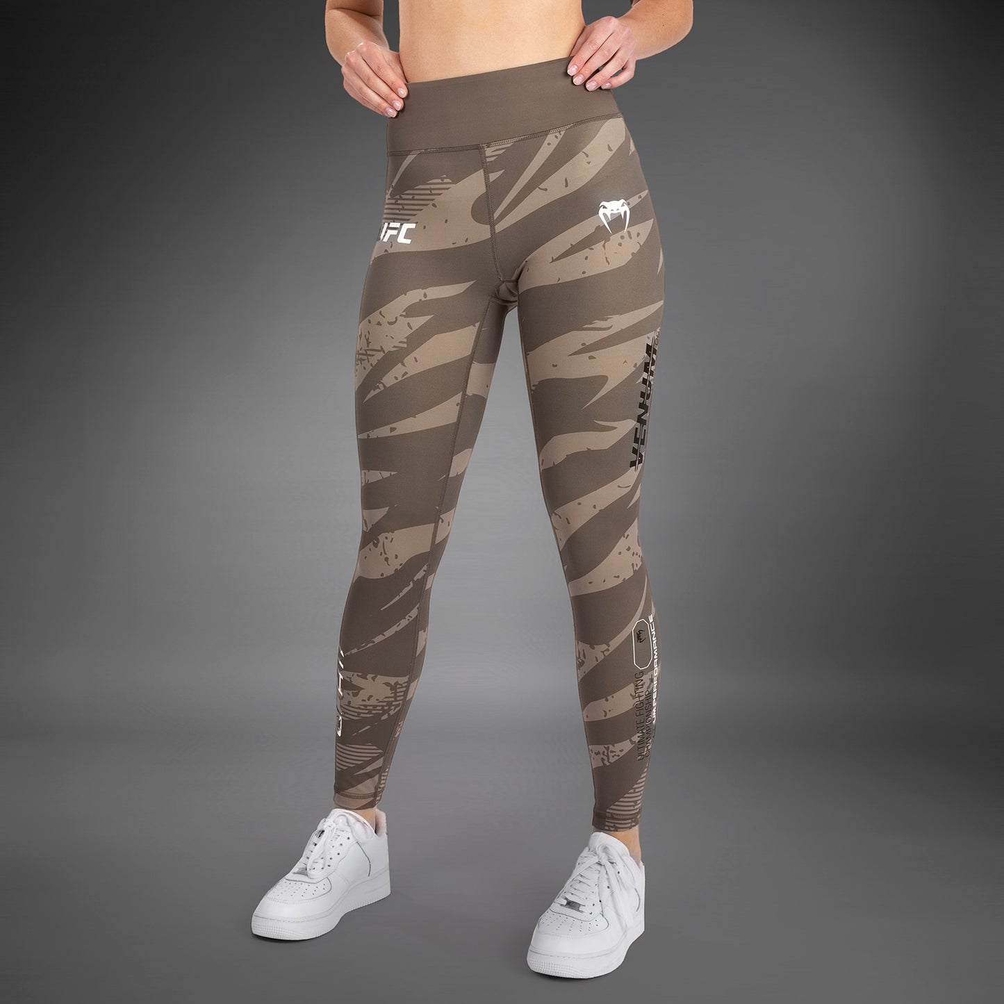 UFC Adrenaline by Venum Fight Week performance Leggings  - Desert Camo