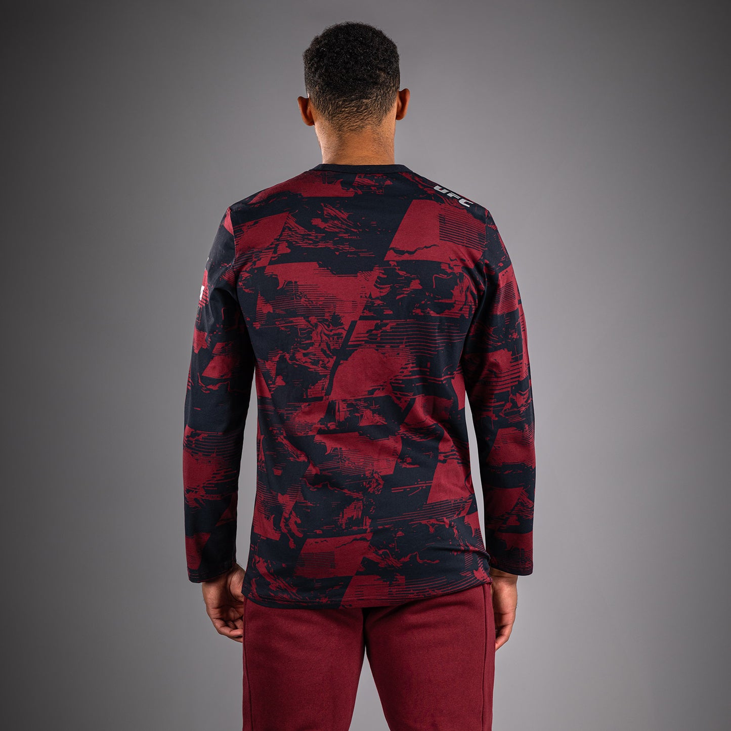 UFC Zenith by Venum Authentic Fight Week T-shirt maniche lunghe Uomo - Blu navy/Bordeaux/Argento