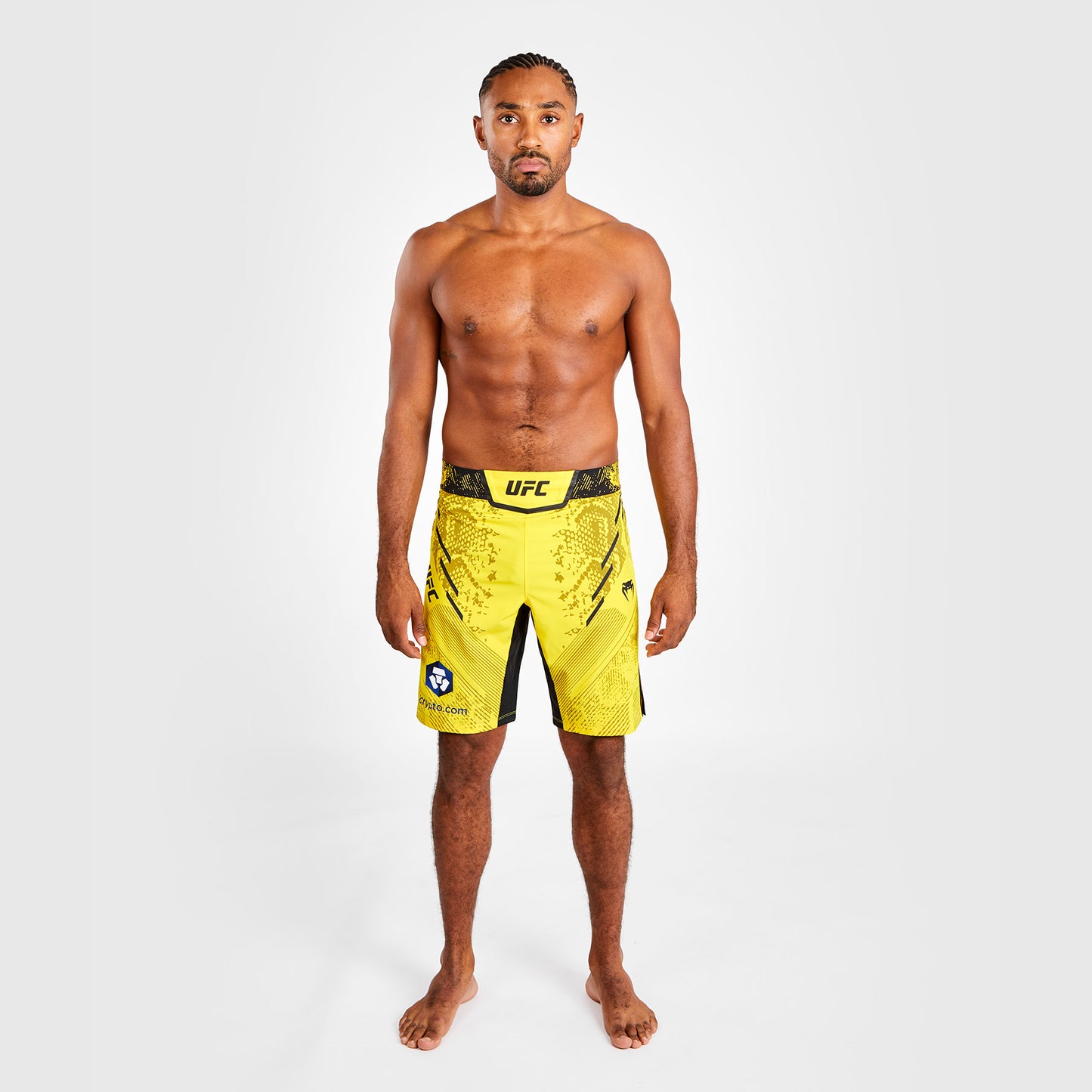 Pantaloncini da combattimento UFC Adrenaline by Venum personalizzati Authentic Fight Night Uomo - Long Fit - Giallo