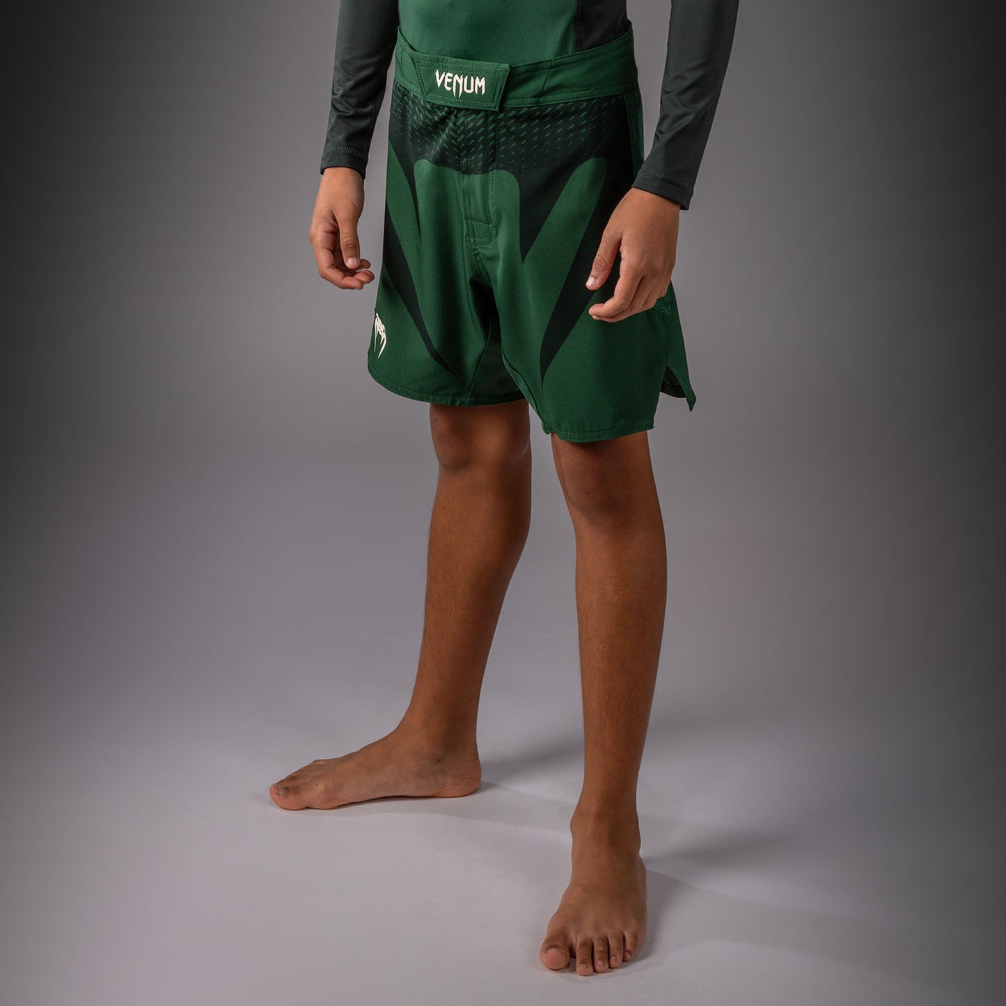 Venum Attack Pantaloncini da combattimento per bambini - Verde Foresta/Avorio