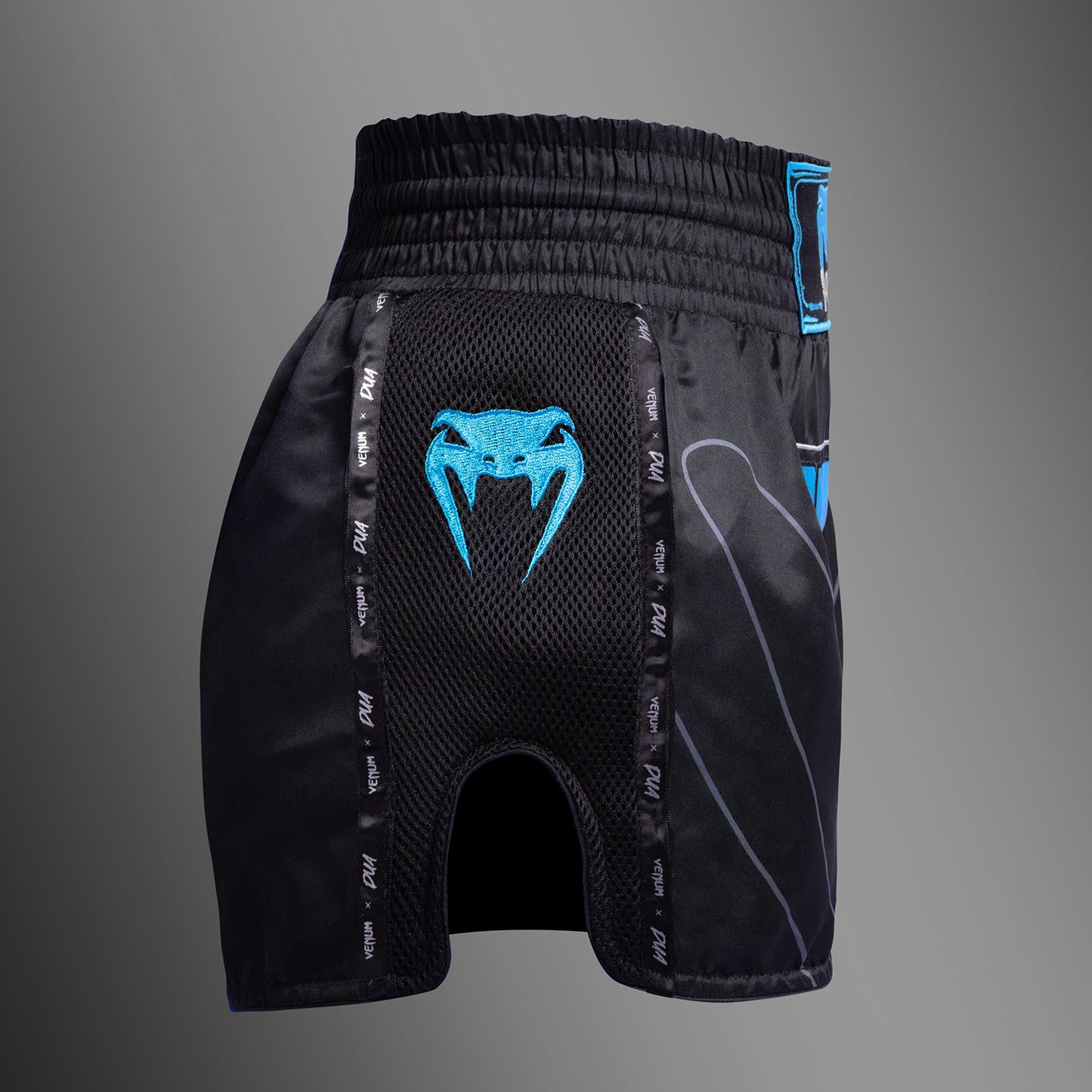 Venum x Dua Pantaloncini Muay Thai - Nero/Blu Elettrico