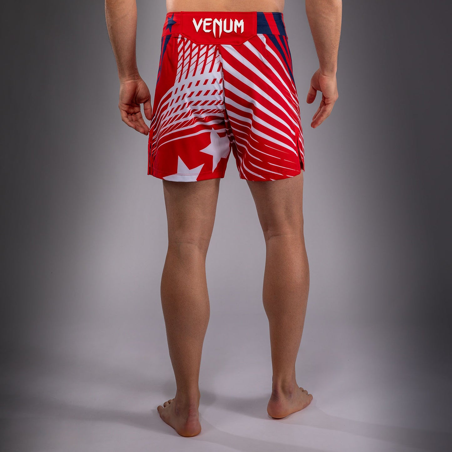 Official UFC Freedom 250 by Venum Personalizzato Authentic Fight Night Pantaloncini da combattimento taglio corto da uomo - Rosso