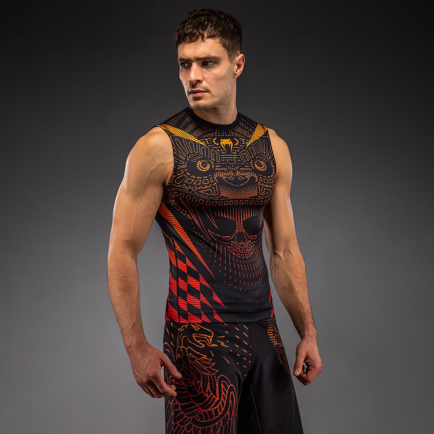 Venum Quetzal Fury Rashguard Senza Maniche - Nero/Rosso Fury/Arancio