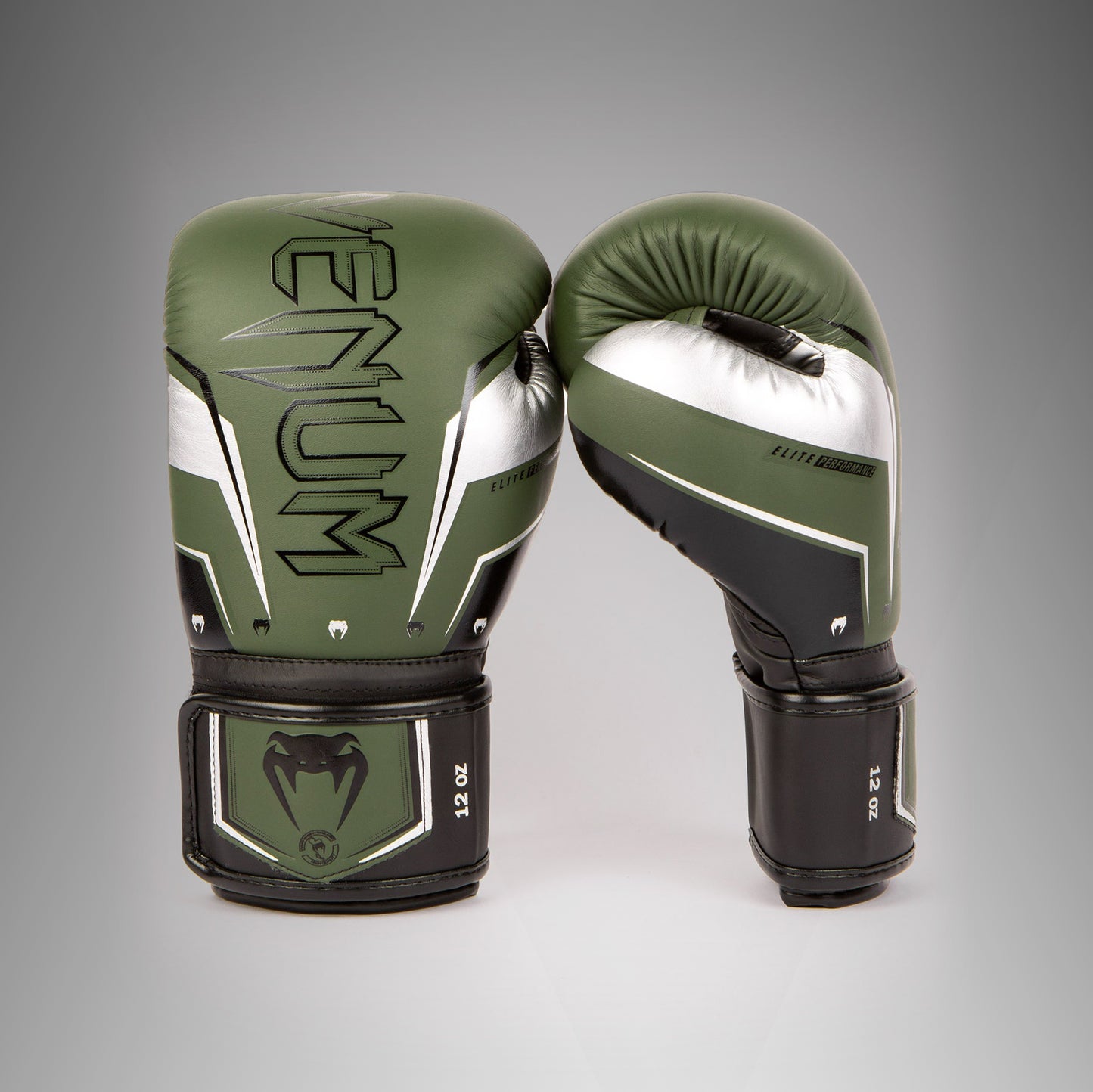 Guantoni da boxe Venum Elite Evo - Kaki/Argento