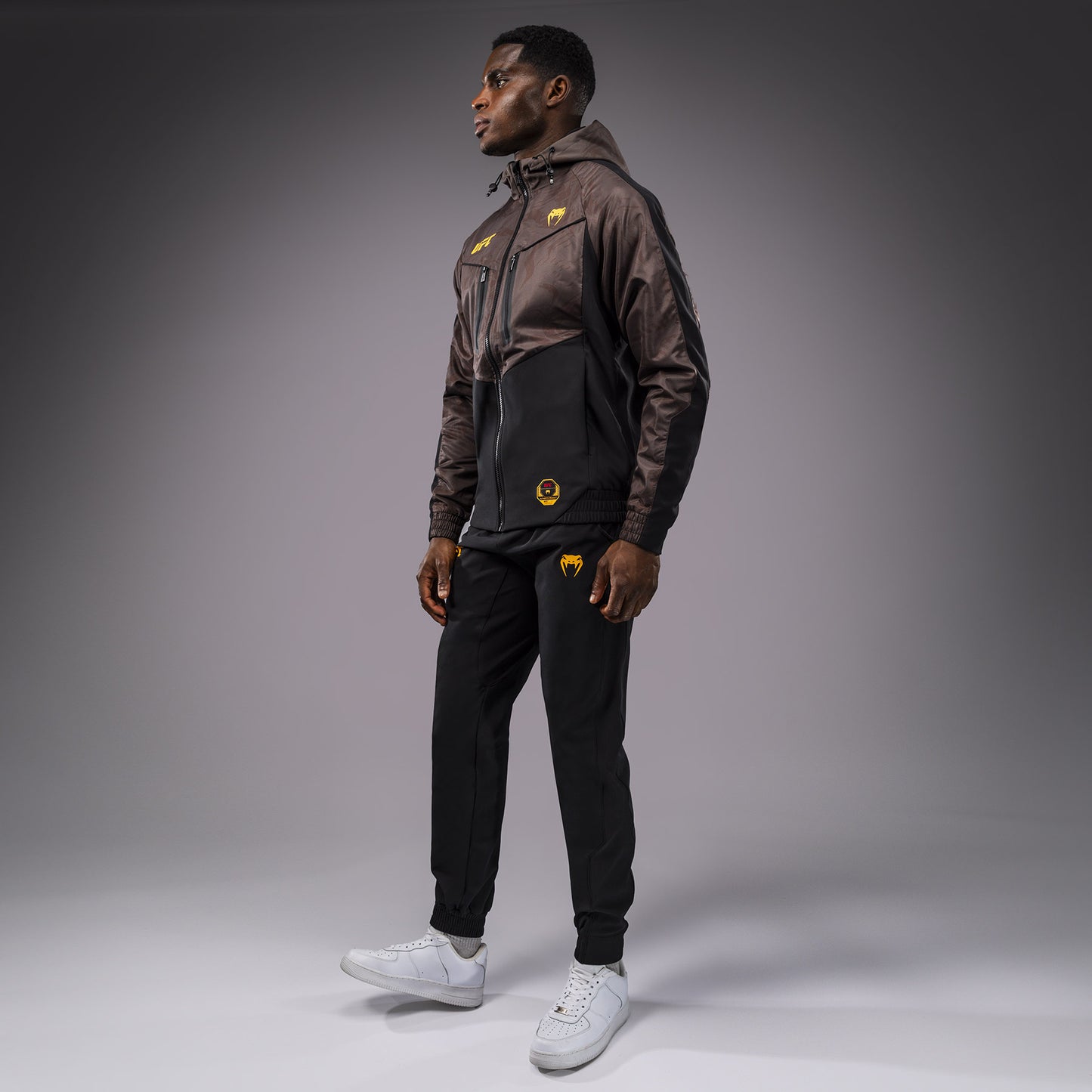 UFC Fusion by Venum Fight Week Felpa con Zip per Uomo - Marrone terra