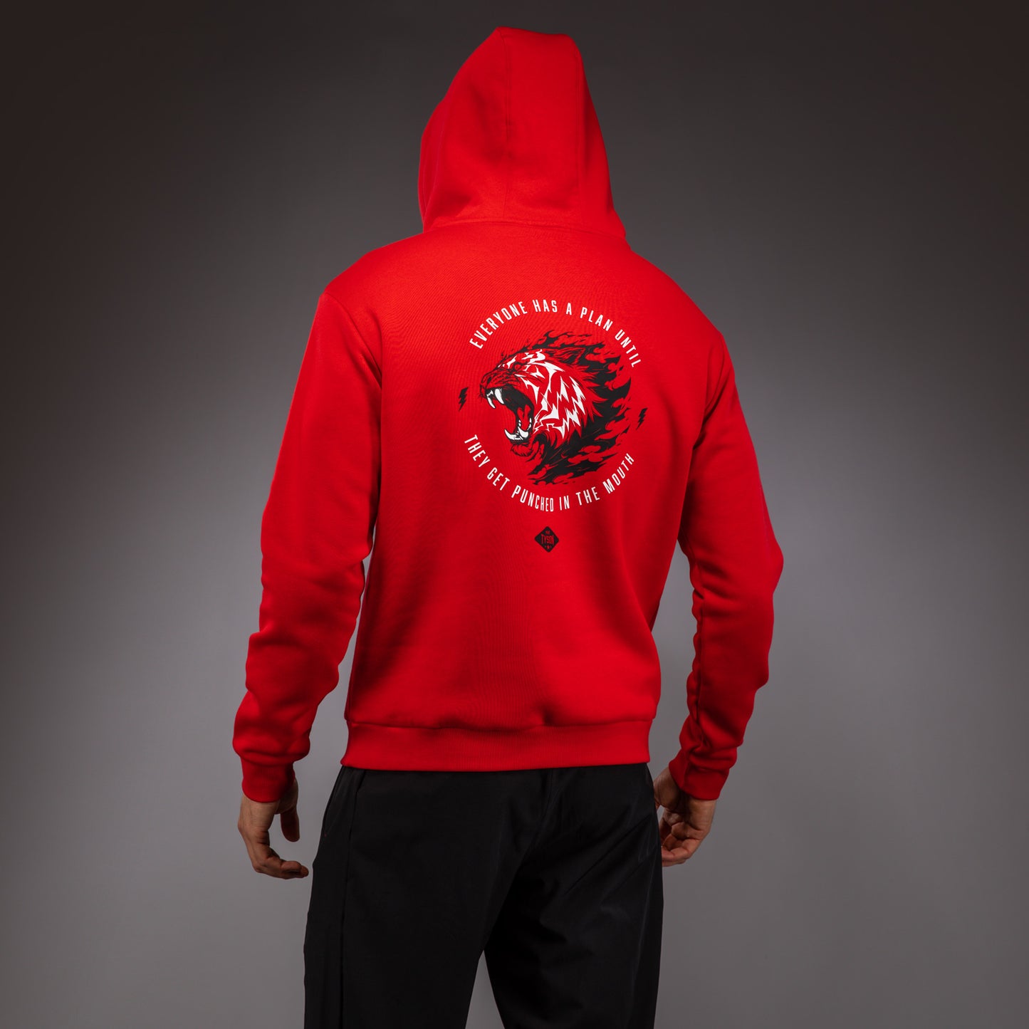 Venum x Mike Tyson Felpa con Cappuccio - Rosso Intenso/Nero Profondo