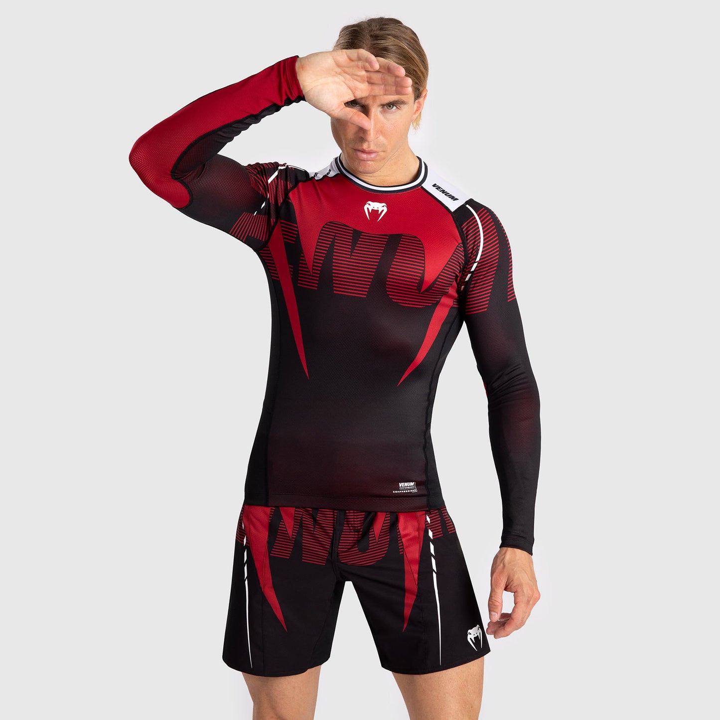 Venum Adrenaline Rashguard a Maniche Lunghe da Uomo - Red