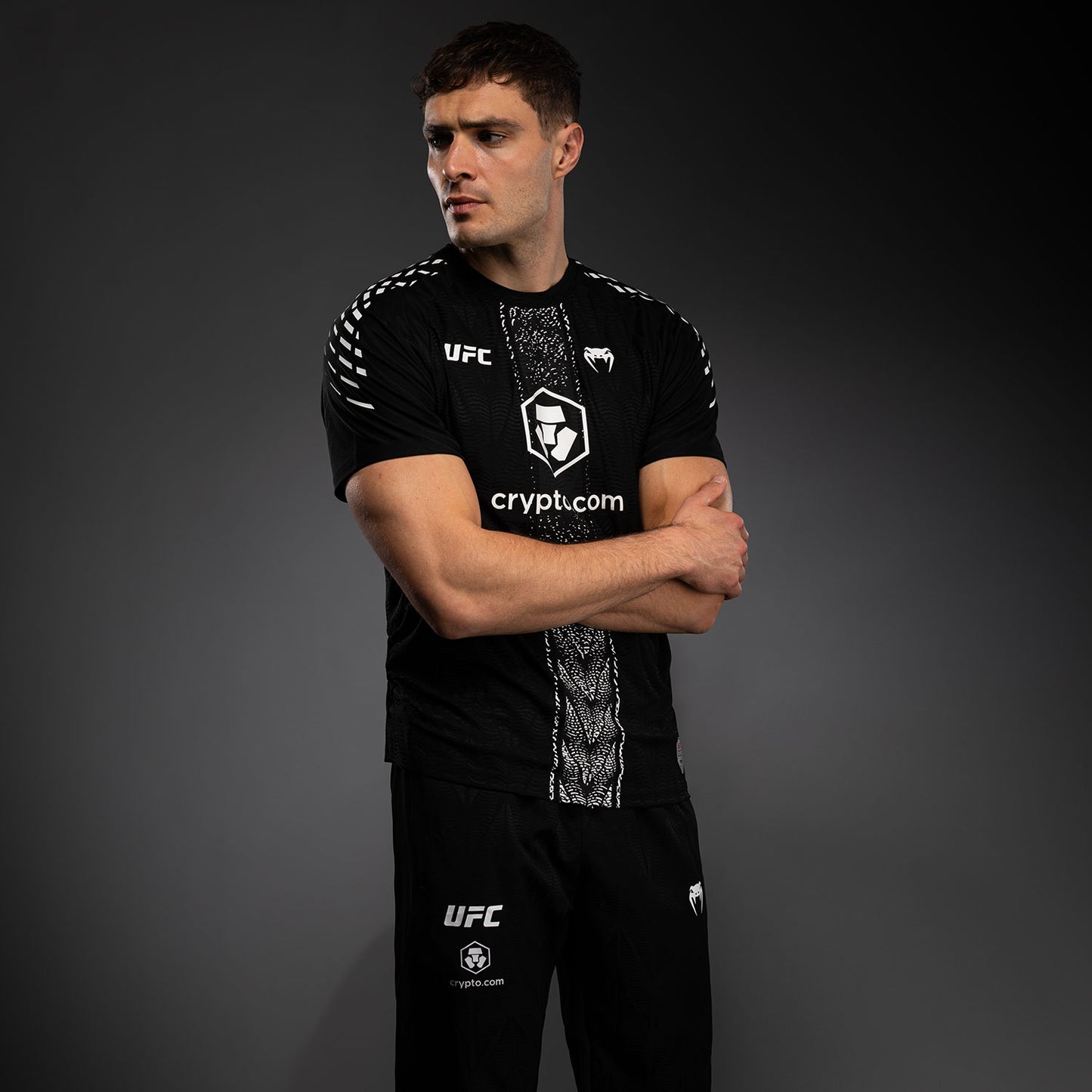 UFC Zenith by Venum Authentic Fight Night Maglia ufficiale Walkout Uomo Personalizzato - Nero