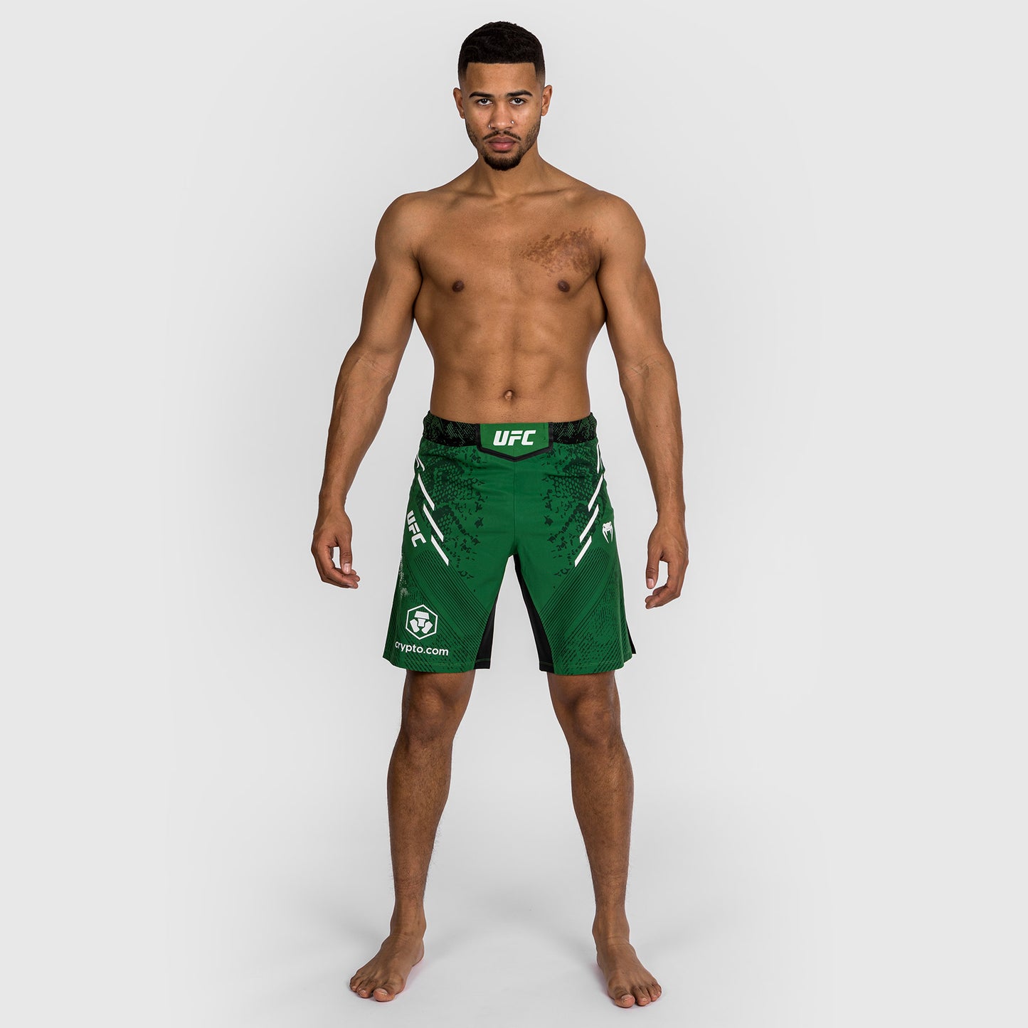 Pantaloncini da combattimento UFC Adrenaline by Venum personalizzati Authentic Fight Night da uomo - vestibilità lunga - giallo