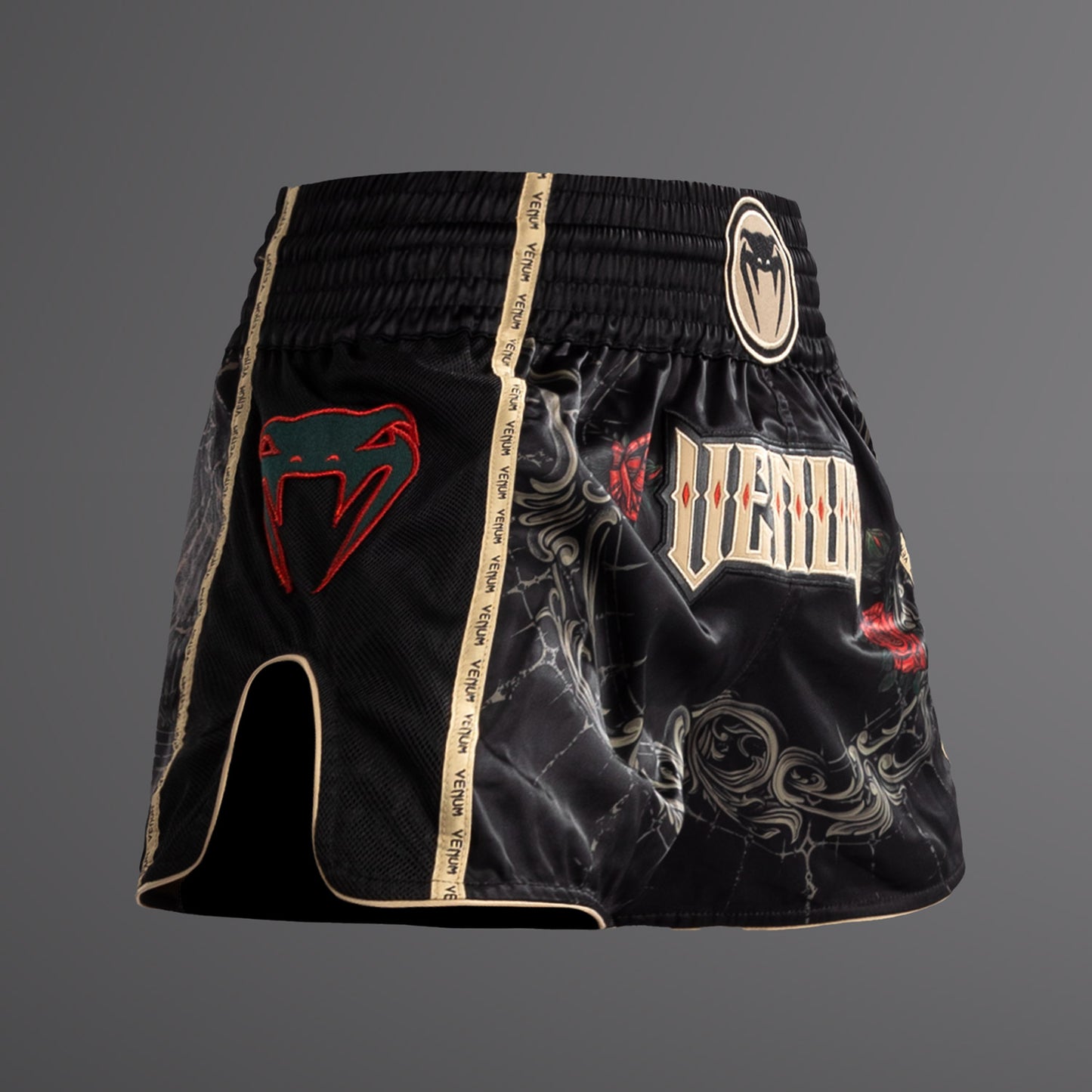 Venum Santa Muerte 5.0 Pantaloncini da Muay Thai - Nero Profondo/Oro