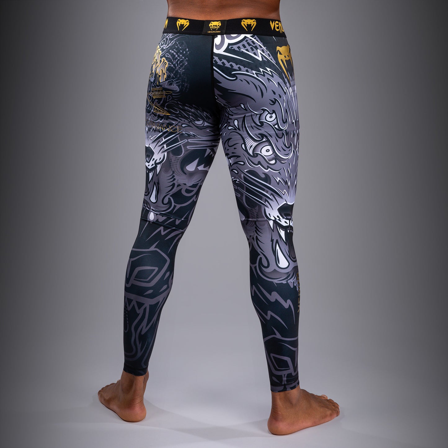 Venum Wolf Atak Spats – Nero/Grigio