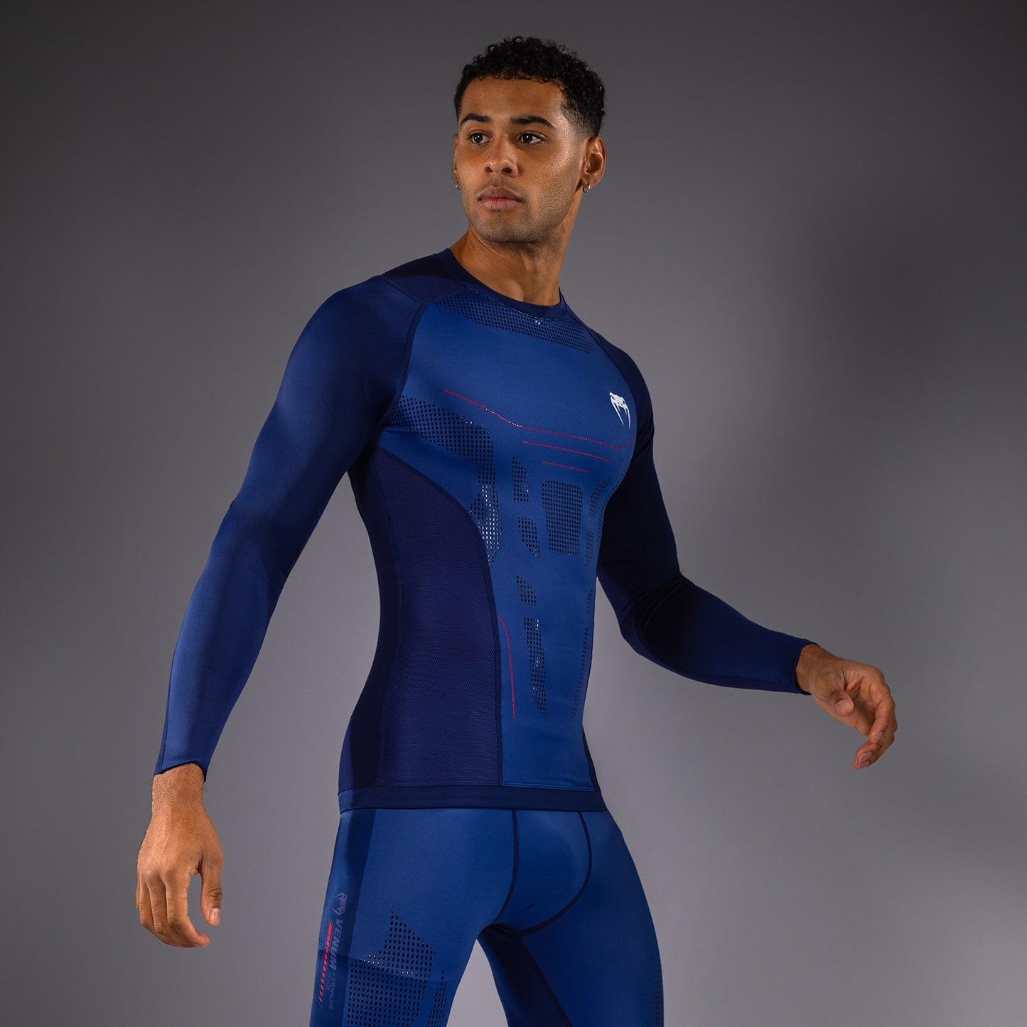 Venum Technical 3.0 Rashguard a Maniche Lunghe - Blu Notte