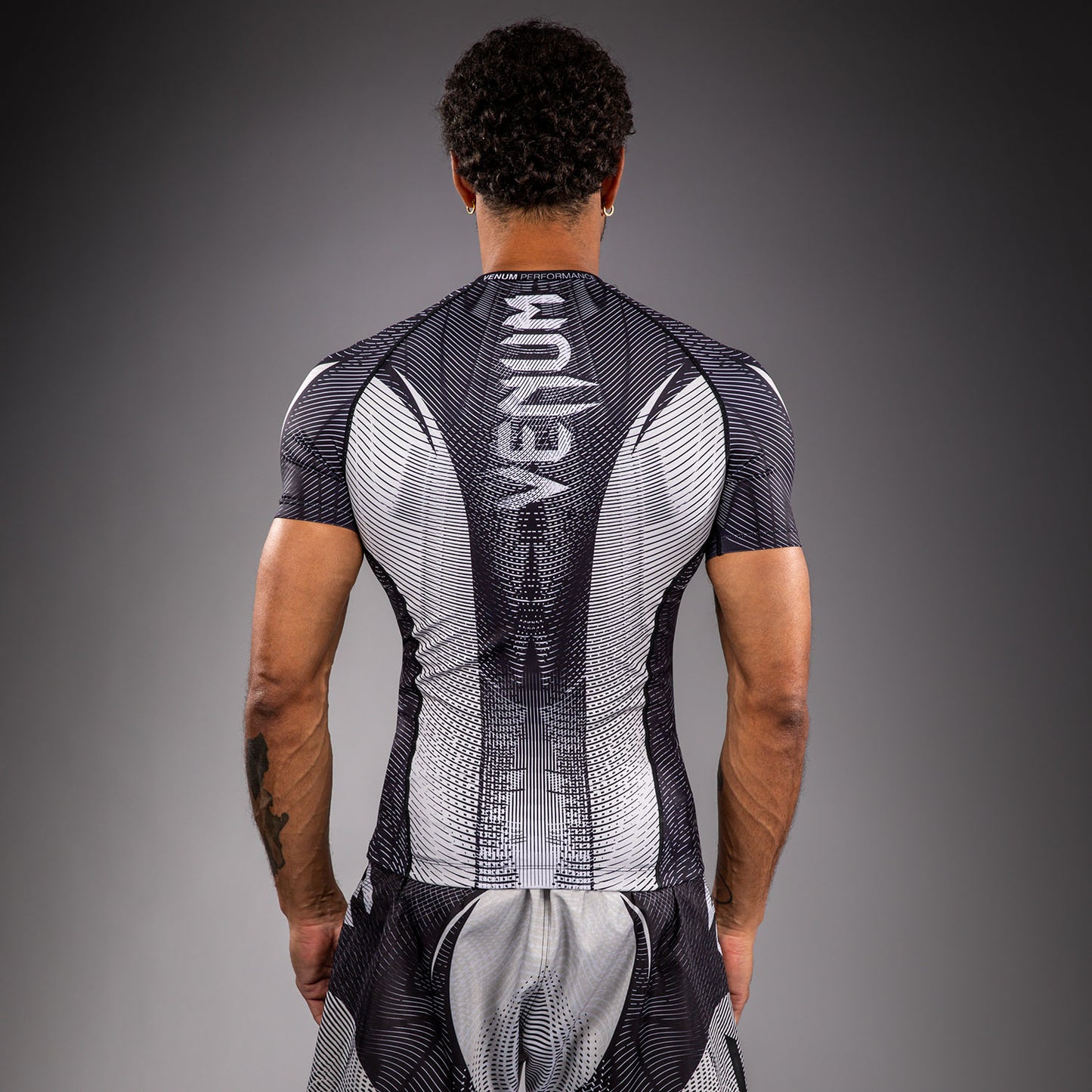 Venum Galactic 3.0 Rashguard a Maniche Corte - Bianco Sporco/Nero