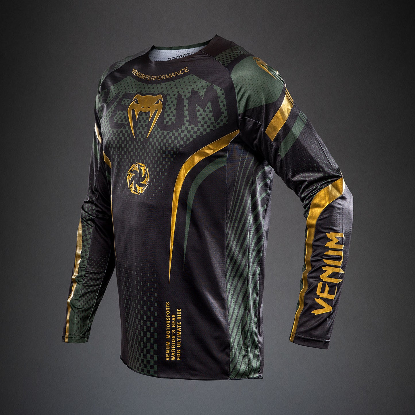 Venum MX Challenger Maglia da Motorsports - Nero/Verde/Oro