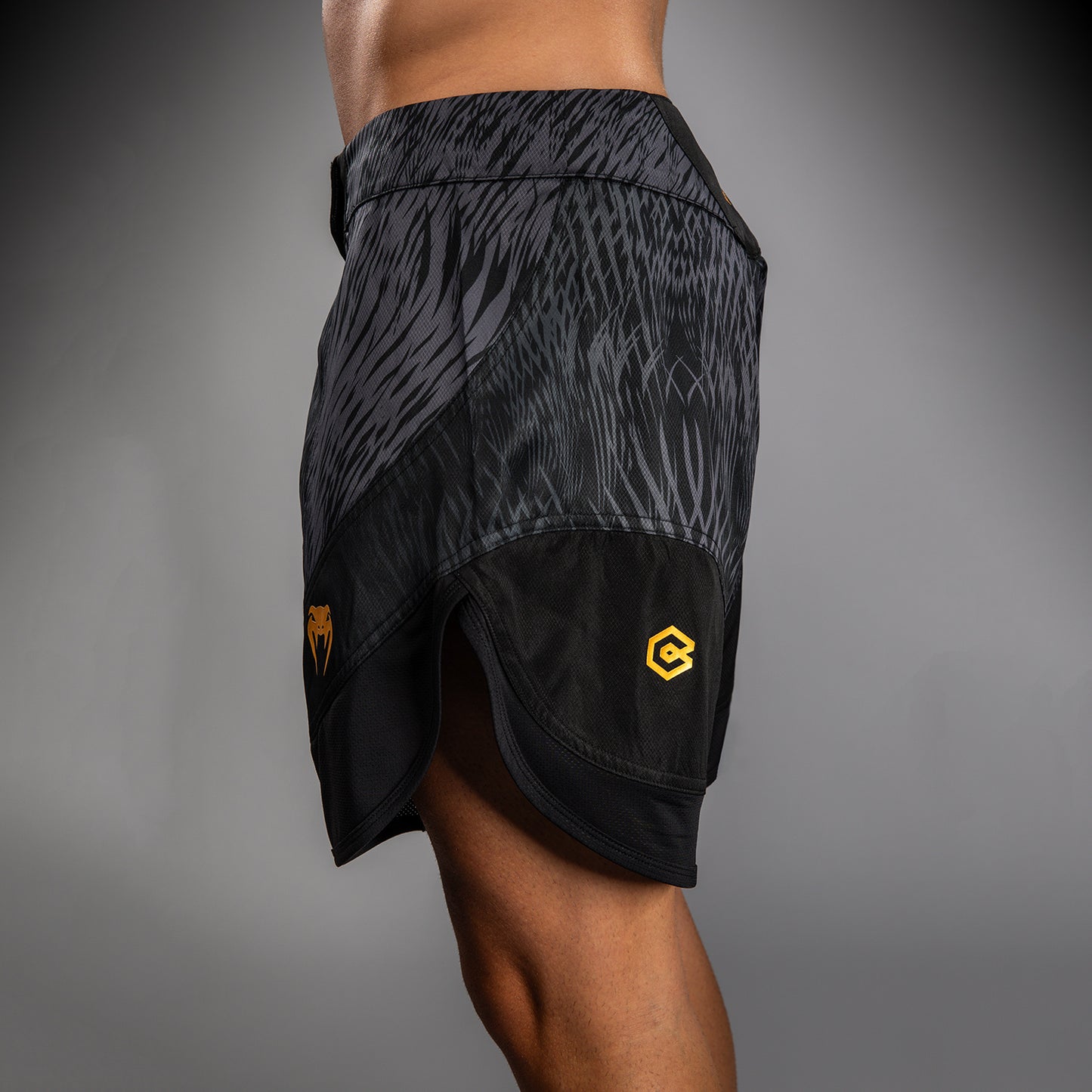 Venum x Chimaev Fightshorts - Nero/Grigio