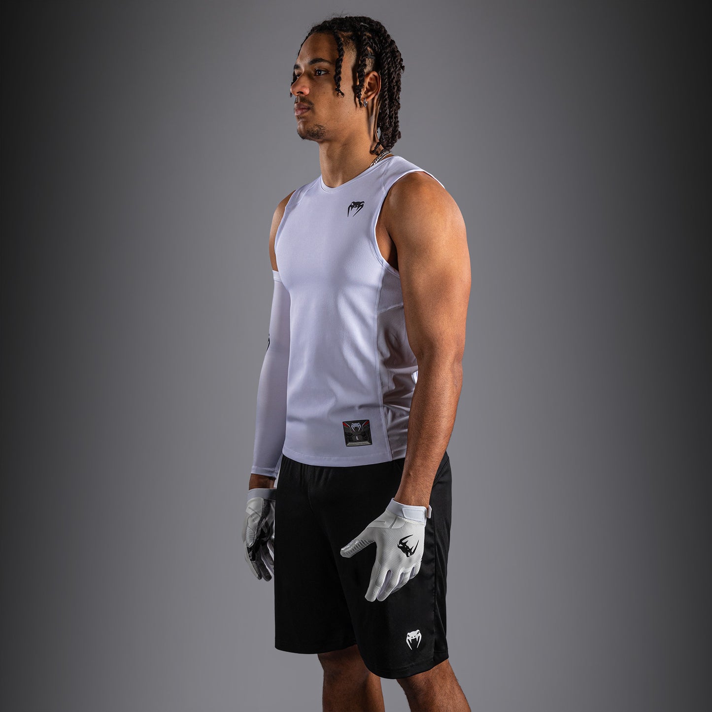Venum Elite Football Maglietta a Compressione Senza Maniche - Bianco