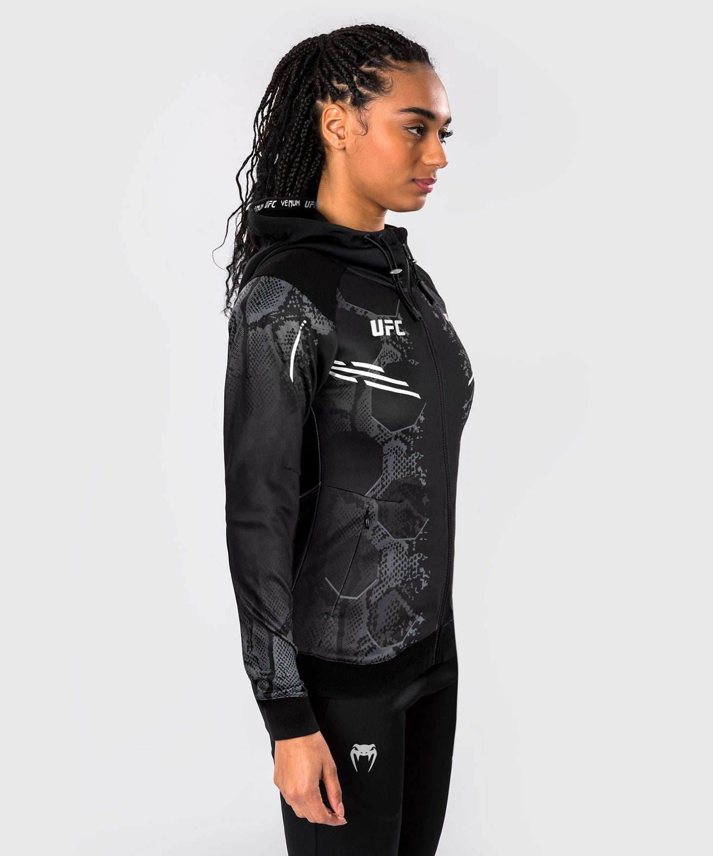 UFC Adrenaline by Venum Authentic Fight Night Felpa con cappuccio Walkout da Donna - Nero