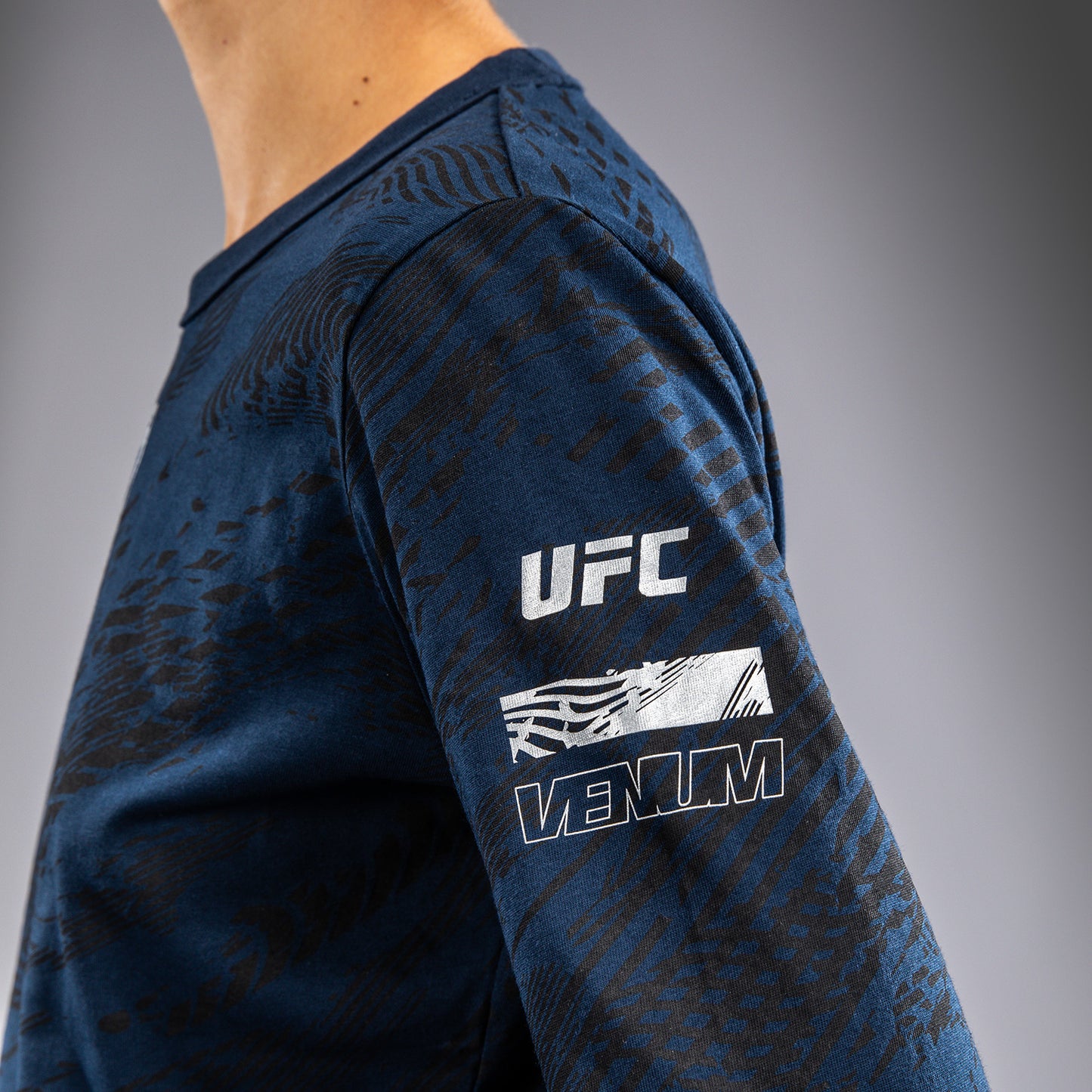 UFC Fusion by Venum Fight Week Maglietta a Manica Lunga in Cotone per Donna - Blu oceanico